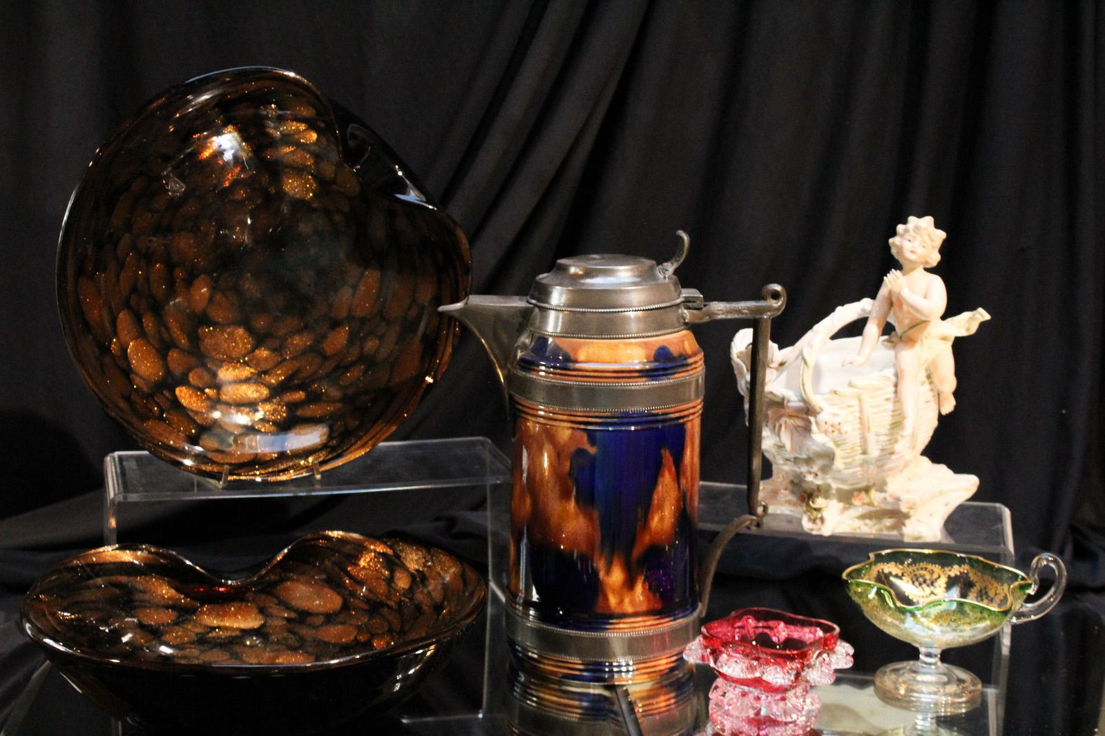 6 pc Lot Porcelain & Glass (1 of 18)