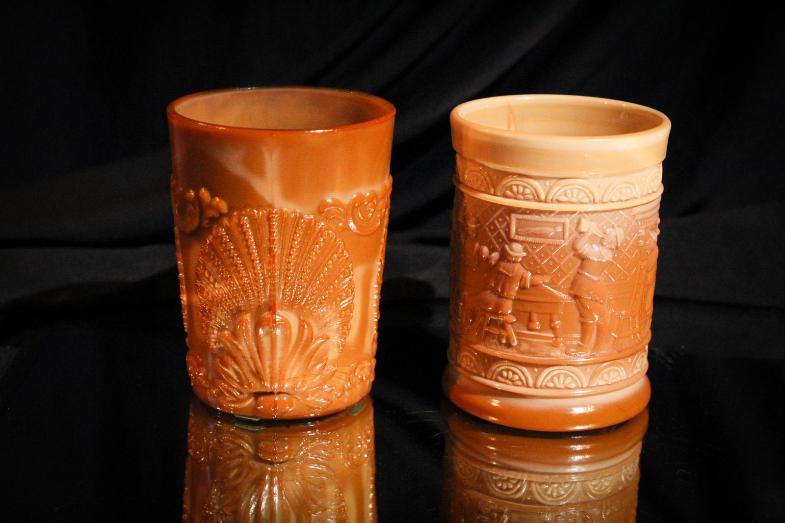 2 pc Lot Greentown McKee Chocolate Tumblers (1 of 6)