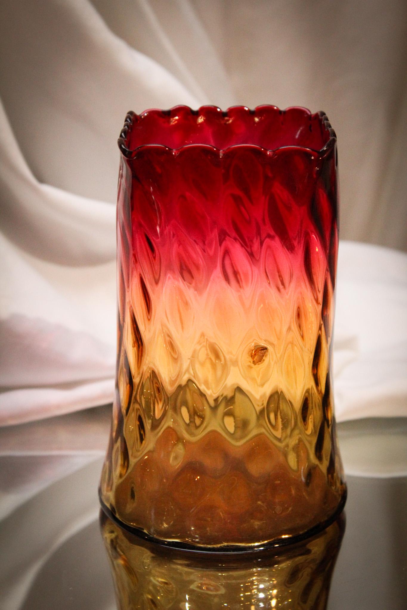 Mt. Washington Glass Amberina Victorian Spooner (1 of 7)