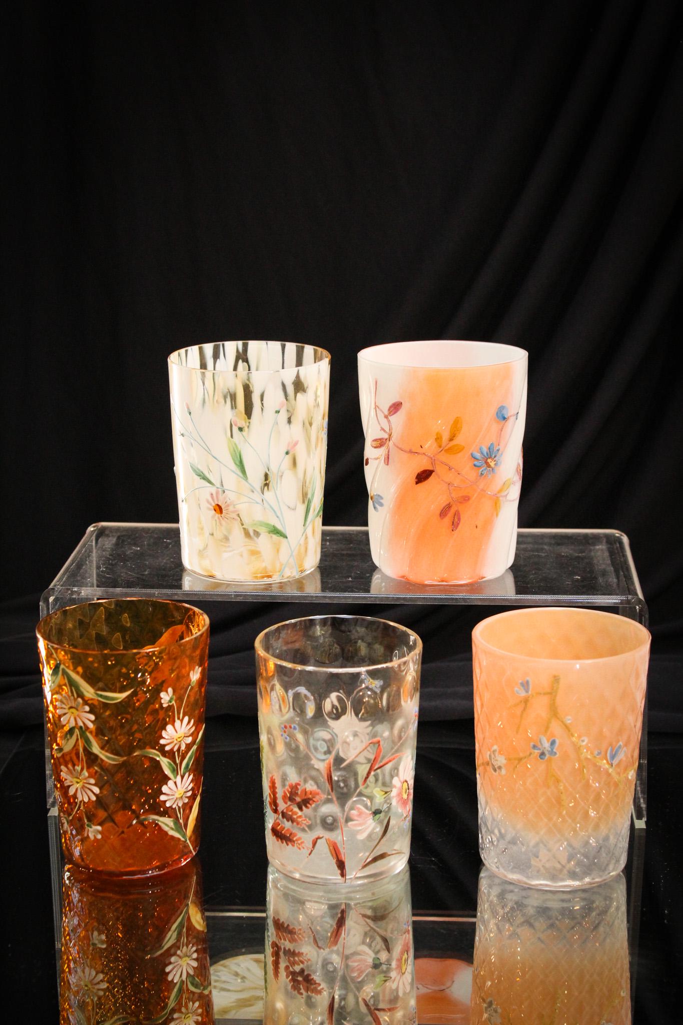 5 pc Lot Victorian Tumblers (1 of 9)