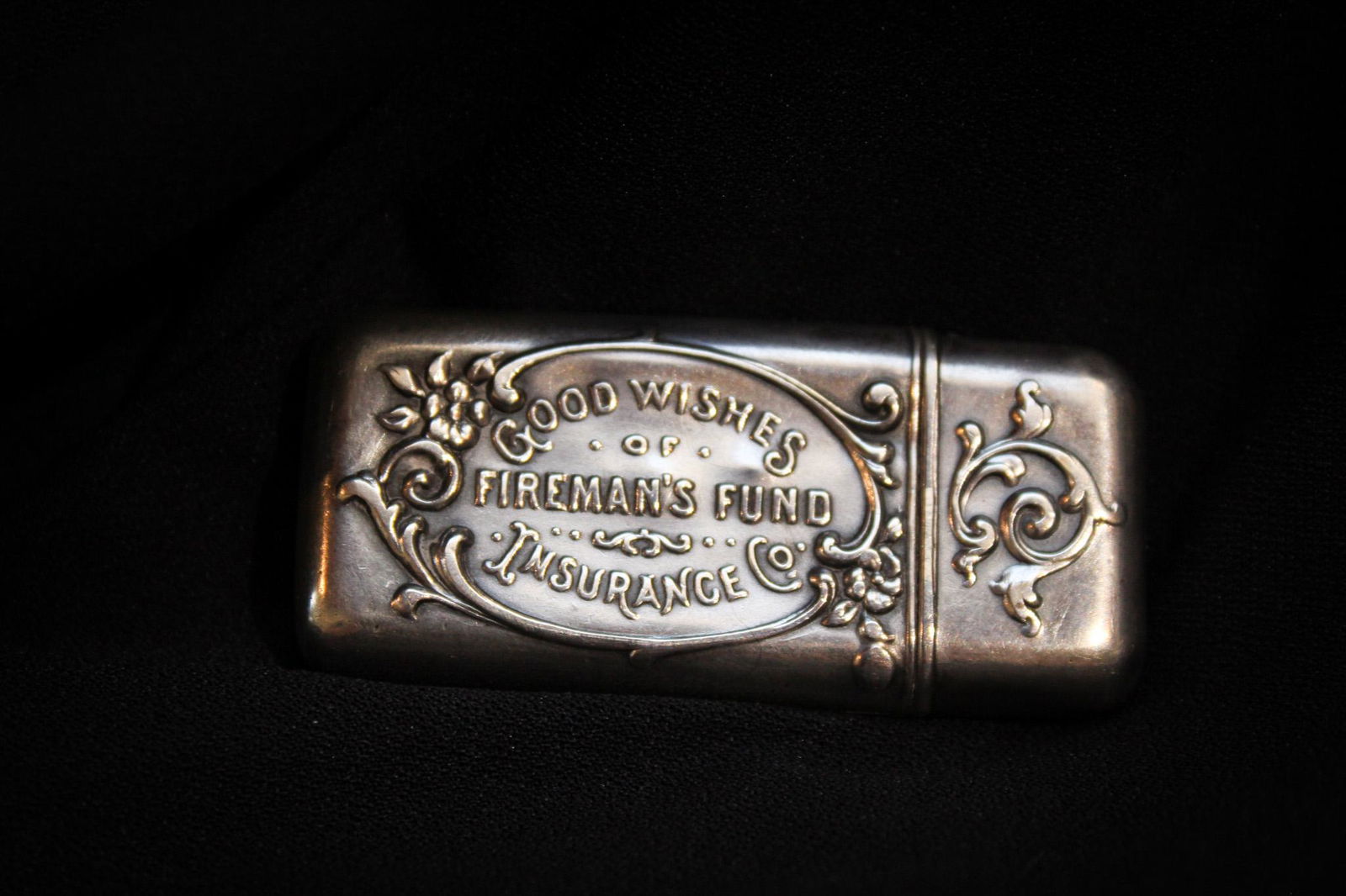 Rare Firemen Funds Insurance match Safe (1 of 5)