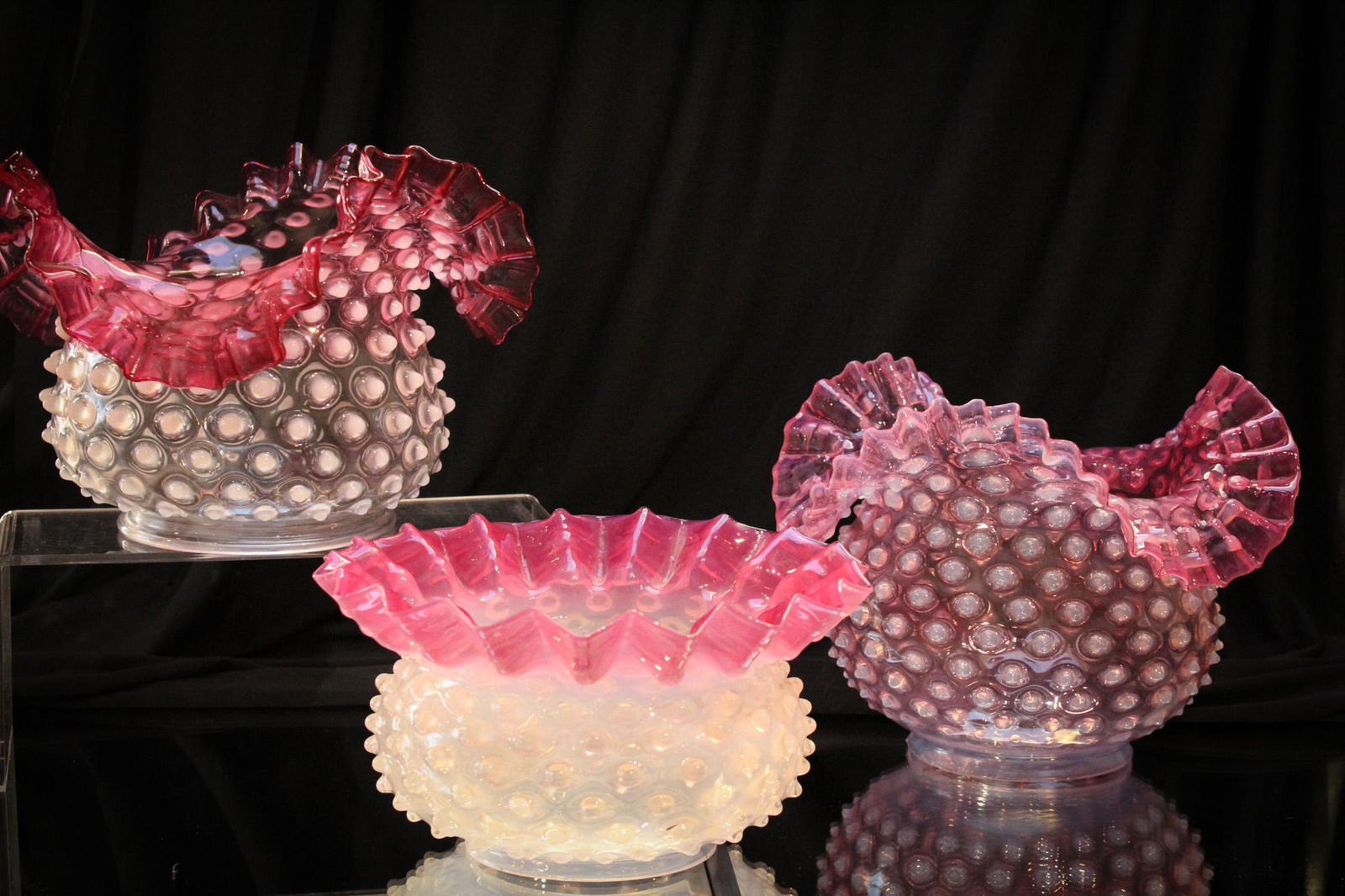 3 pc Lot Hobb's Victorian Glass Shades (1 of 11)