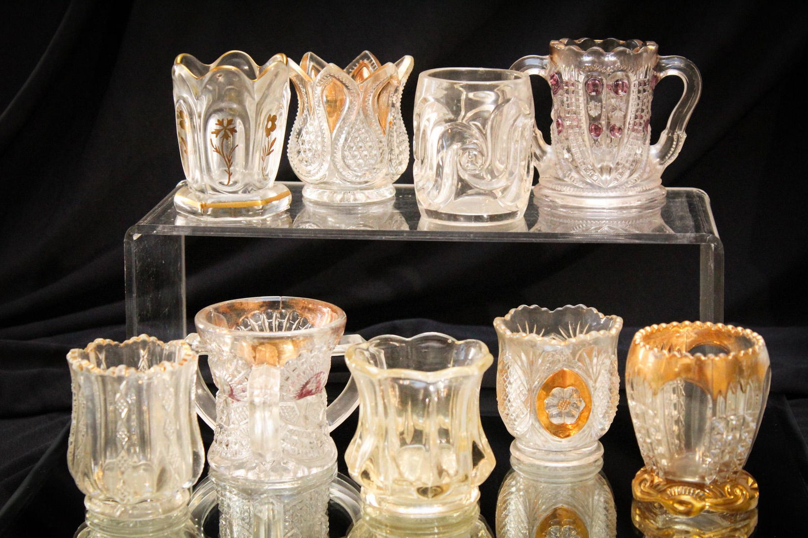 Mega Magnum Auctions 8 pc Lot Victorian Glass Toothpick Holders (1 of 4)