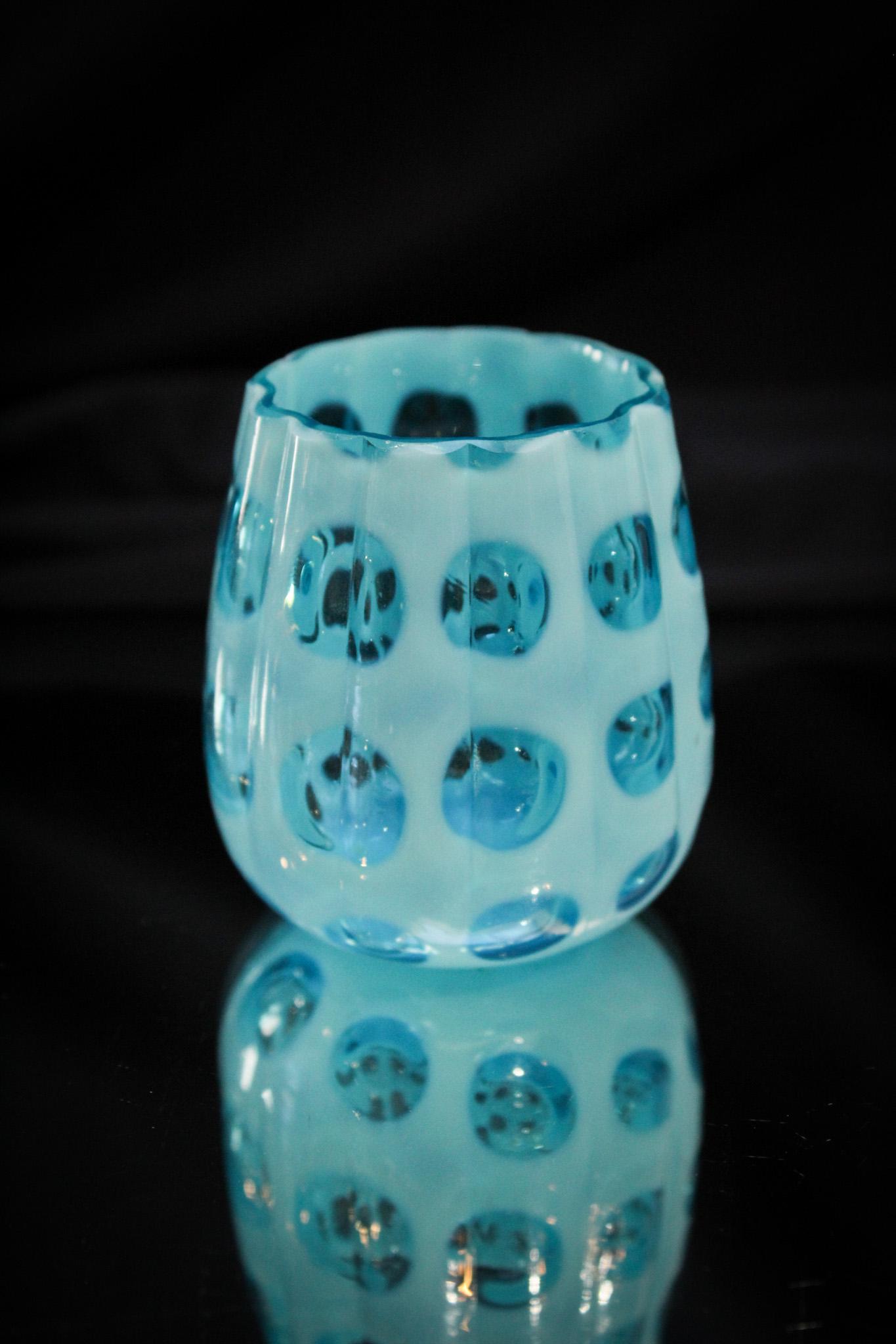 Scarce West Virginia Blue Opalescent Toothpick Holder (1 of 4)