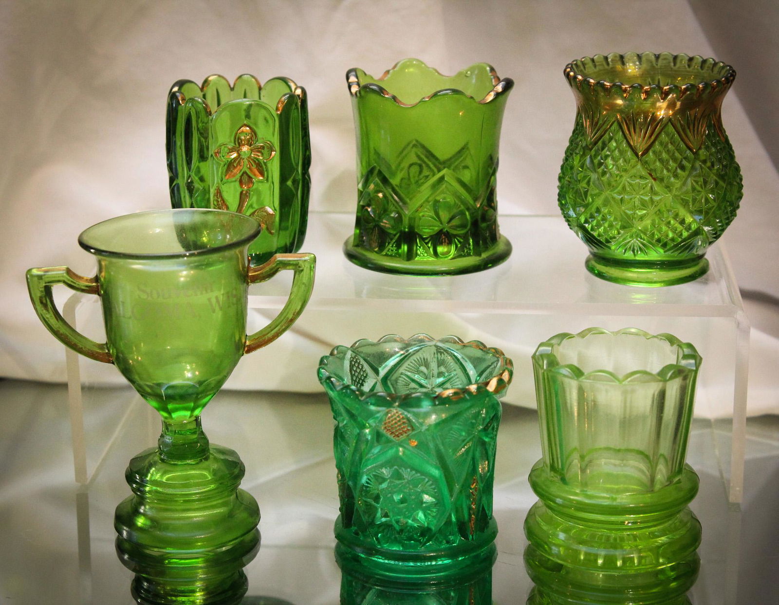 Mega Magnum Auctions 6 pc Lot Victorian Green Toothpicks (1 of 3)