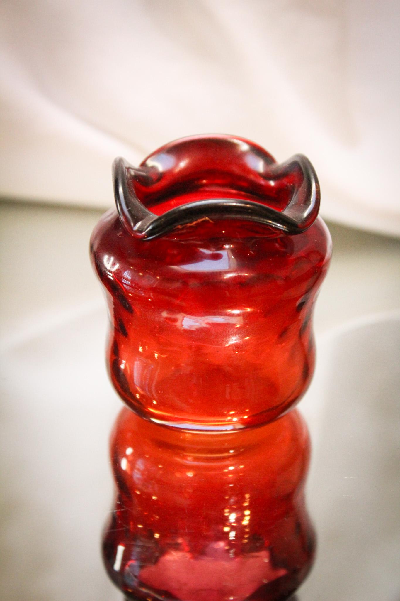 Rare Form Amberina Toothpick Holder (1 of 3)