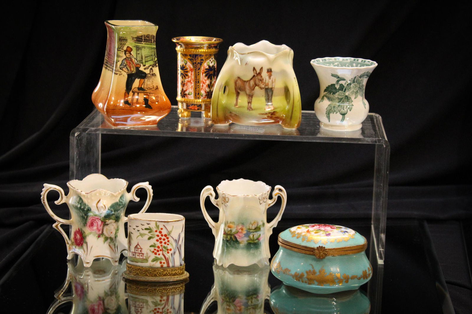 Mega Magnum Auctions 8 pc Lot Porcelain Toothpick Holders (1 of 4)