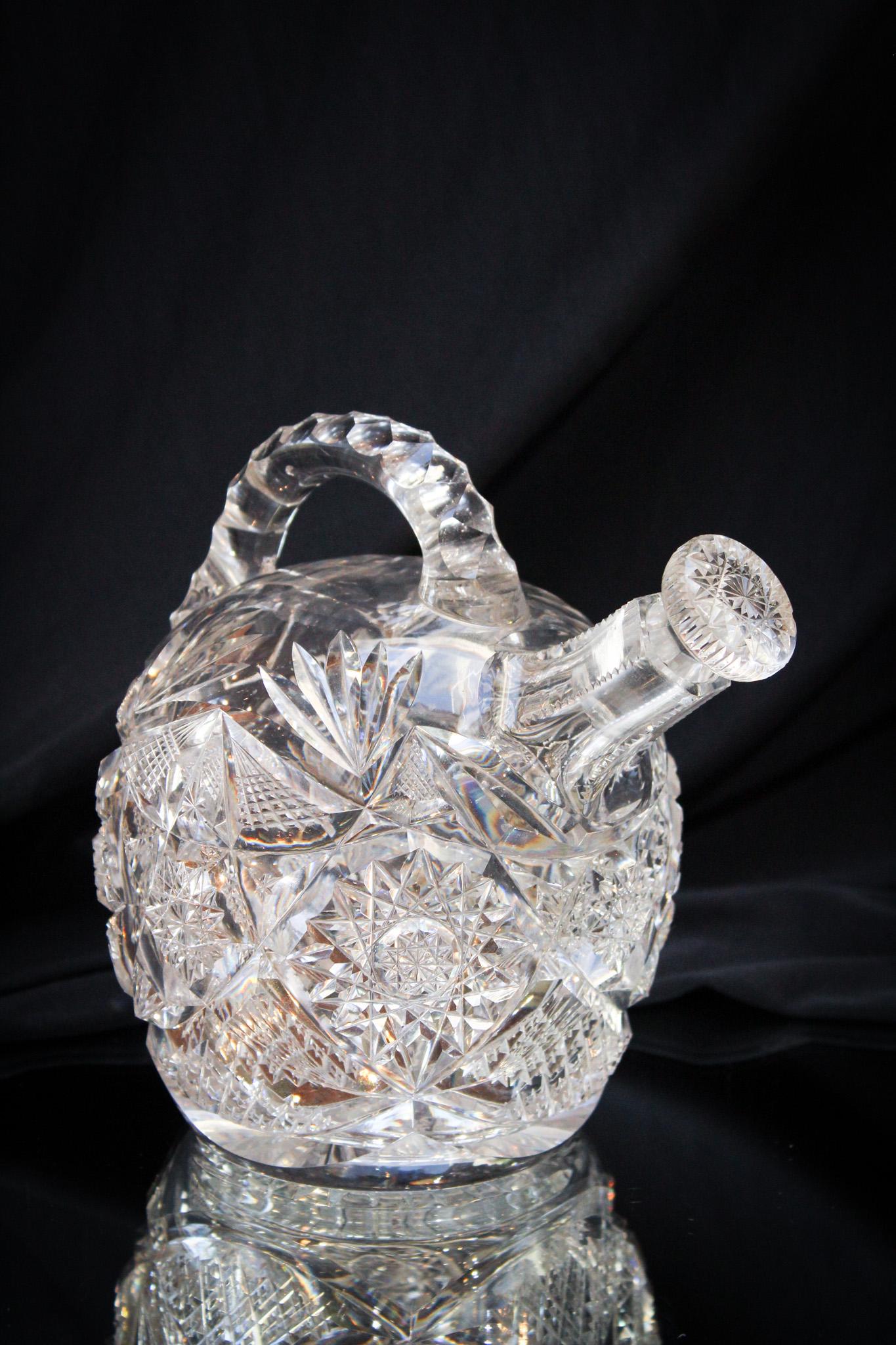 ABP Brilliant Signed Libbey Cut Glass Whiskey Jug (1 of 8)