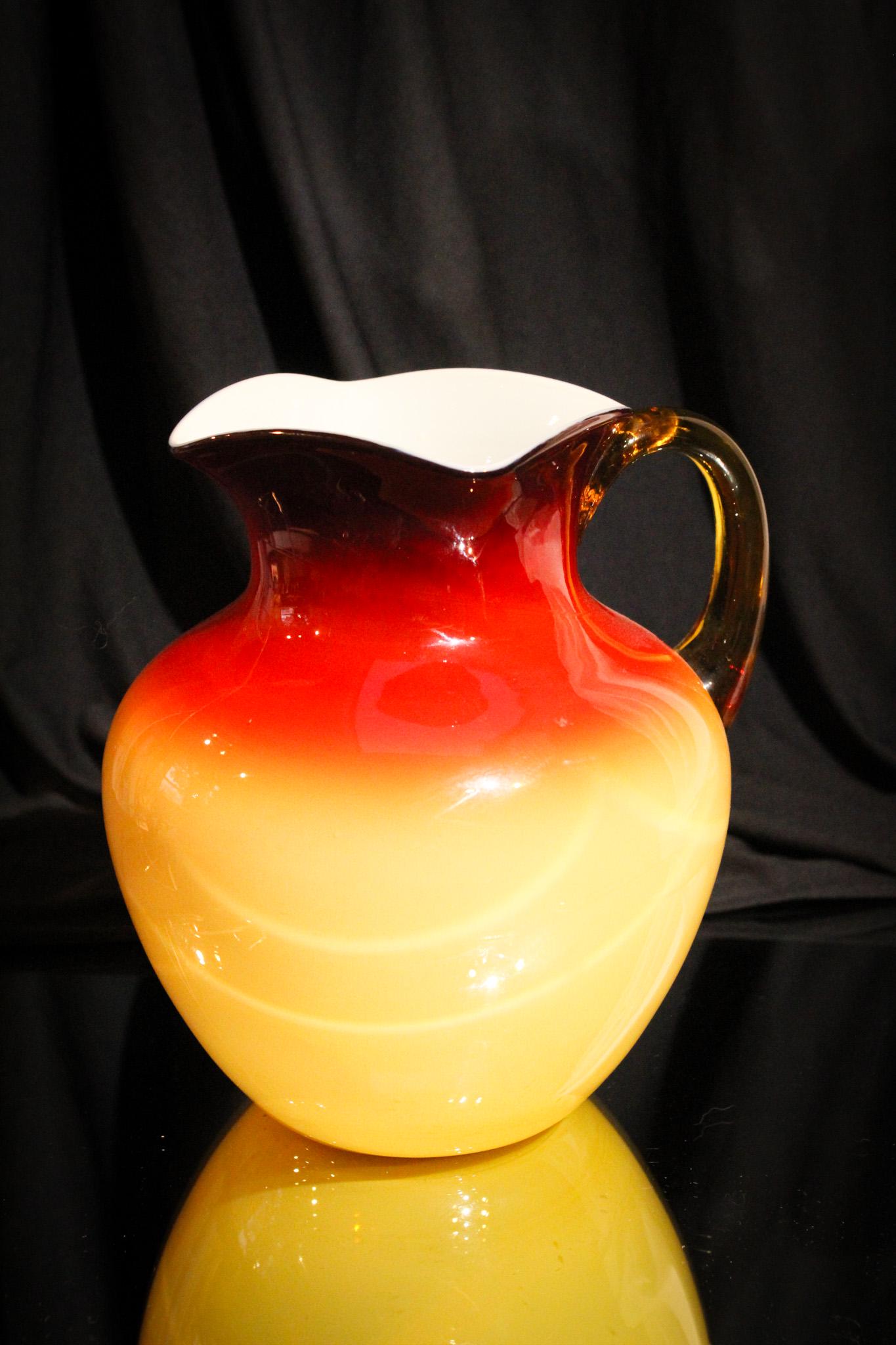 How Gorgeous is this Wheeling Peachblow Victorian 7" Pitcher? (1 of 5)
