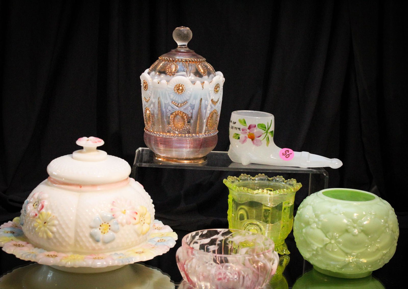 Mega Magnum Auctions 6 pc Lot Victorian Pattern Glass Goodies (1 of 12)