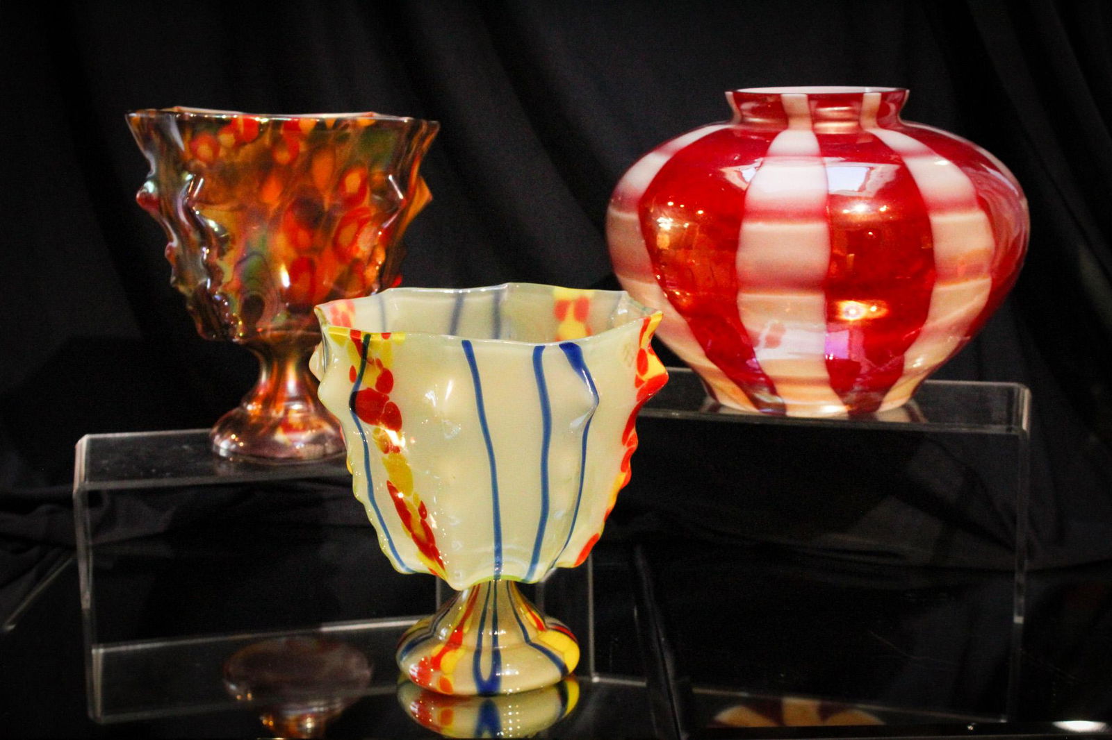 3 pc Lot Czechoclovakia Art Glass Kralik and More (1 of 9)