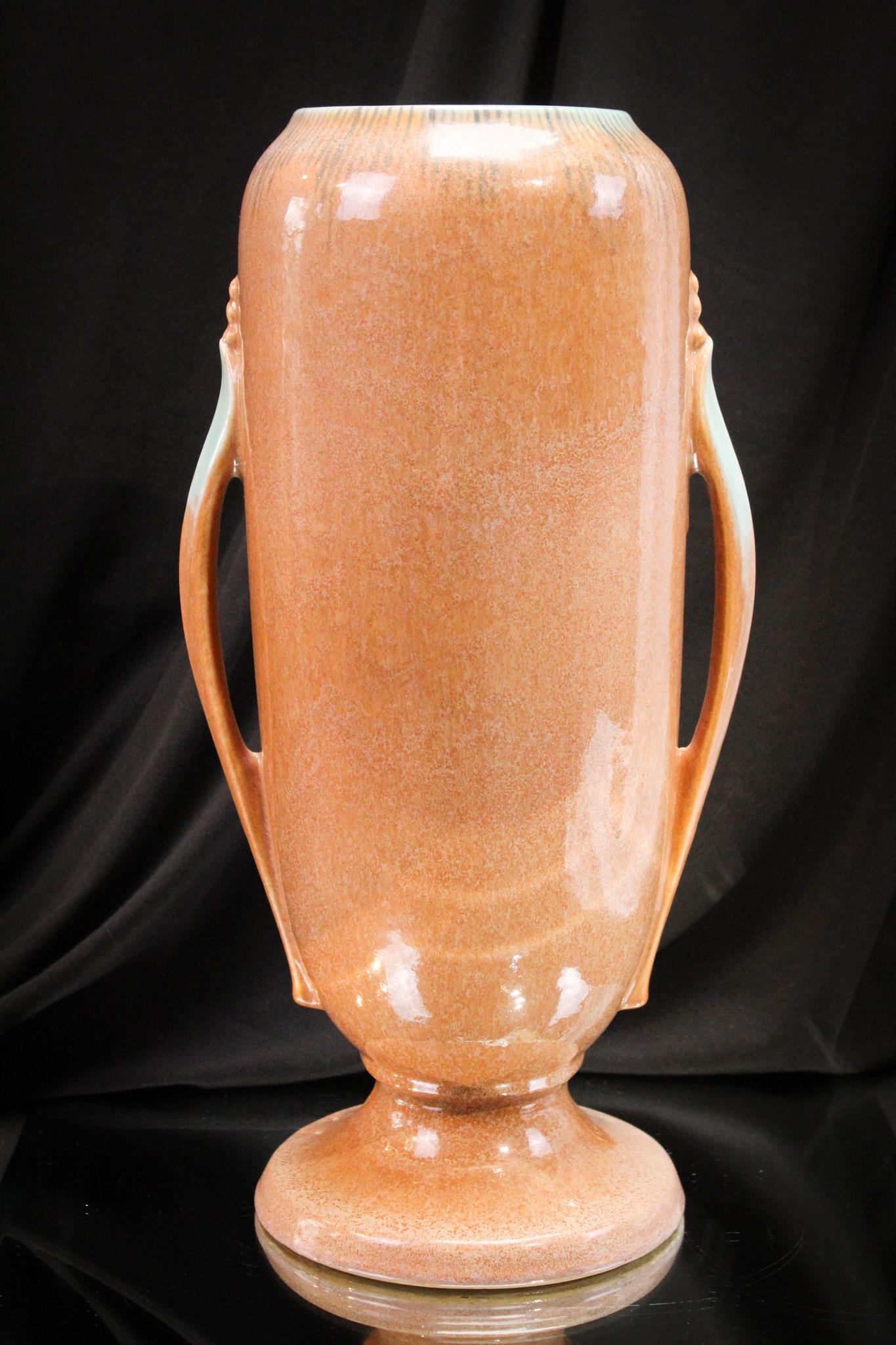 Large Tuscany Tan Roseville Pottery Vase (1 of 5)