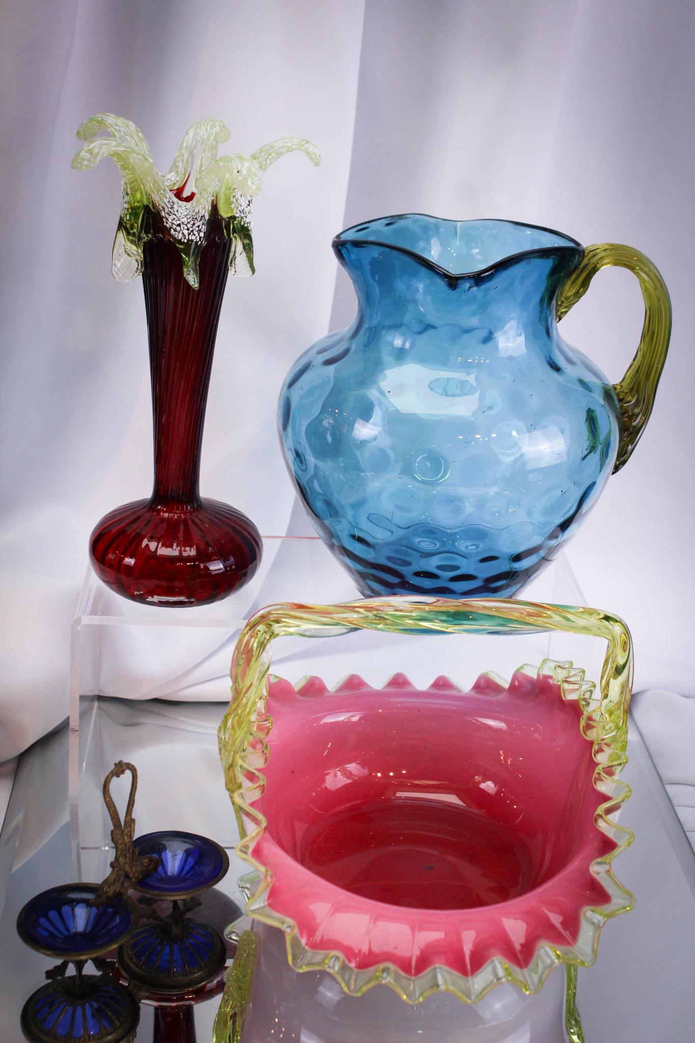 4 pc Lot Victorian Art Glass Pleasure (1 of 14)