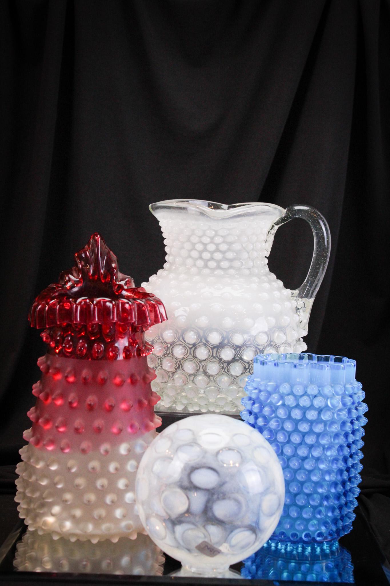 5 pc Lot Opalescent Victorian Eye Candy Pleasurama: What's not to love about this lot? Bernadette, our resident tape dispenser filler and cabaret singer here at Magnum Auctions, thinks nothing. Not about the lot. Just nothing in general. She just isn't