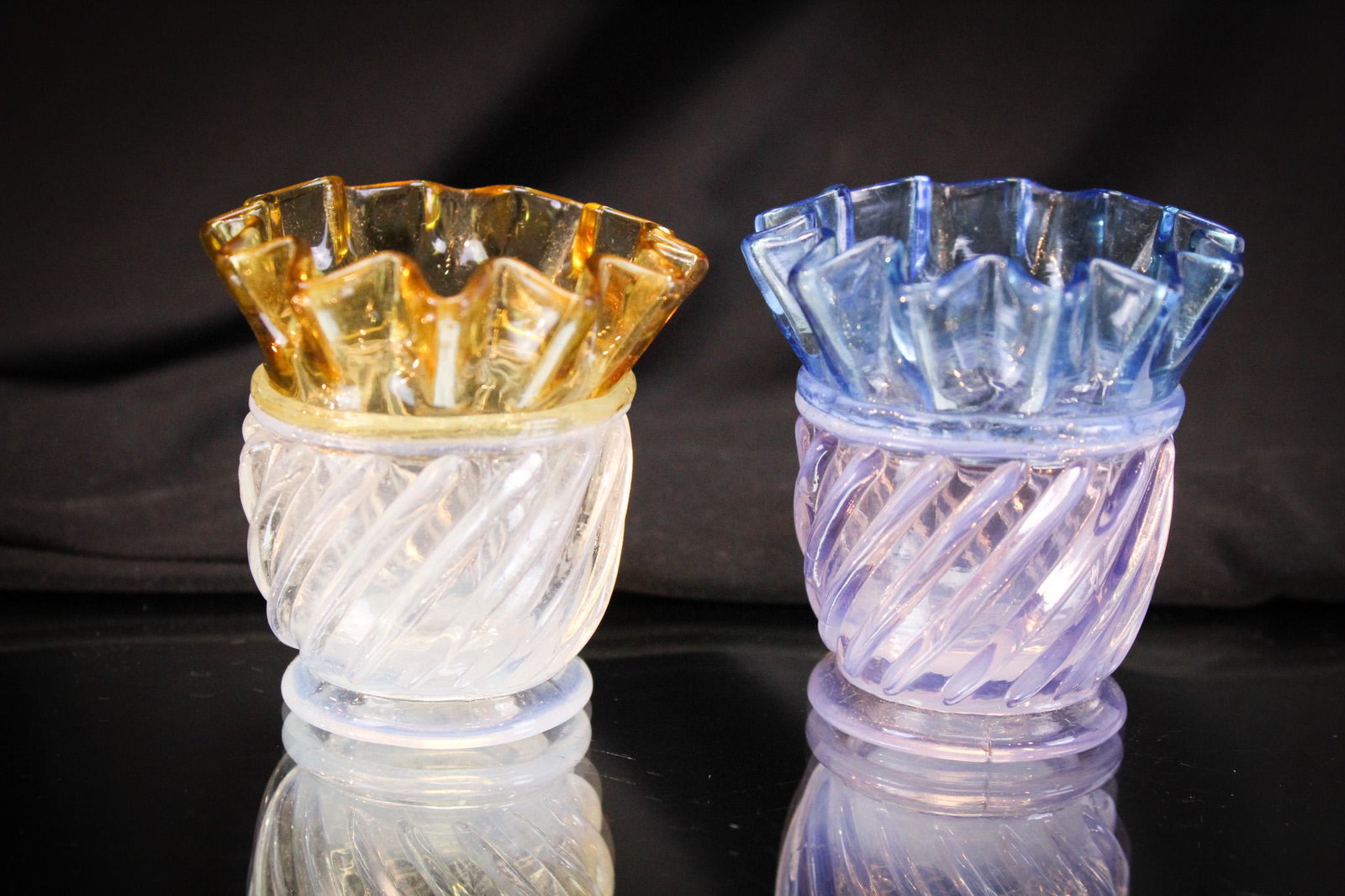 2 pc Lot Gonterman Opalescent Toothpick Holders (1 of 6)