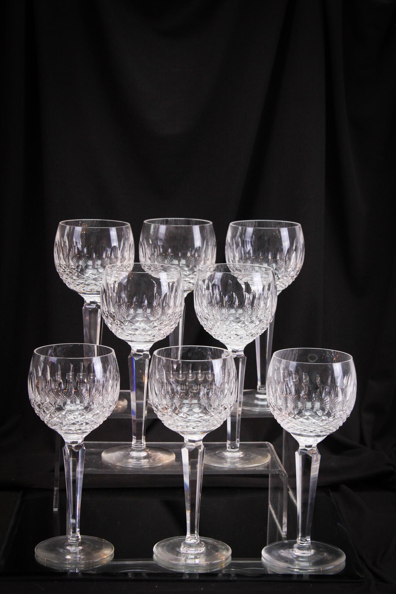 8 pc Lot Waterford "Colleen" Pattern Water Goblets (1 of 8)