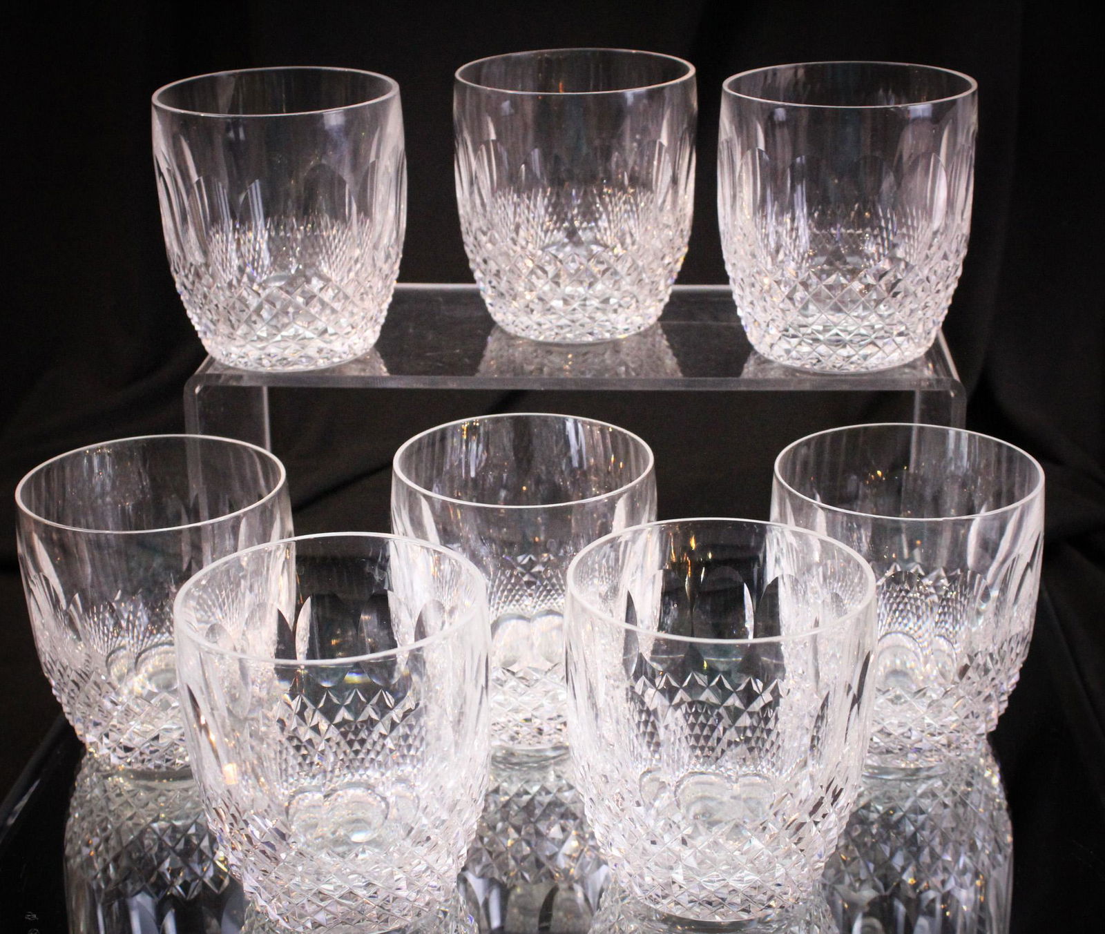 8 pc Lot Waterford "Colleen" Old Fashioned Whiskey Tumblers (1 of 5)