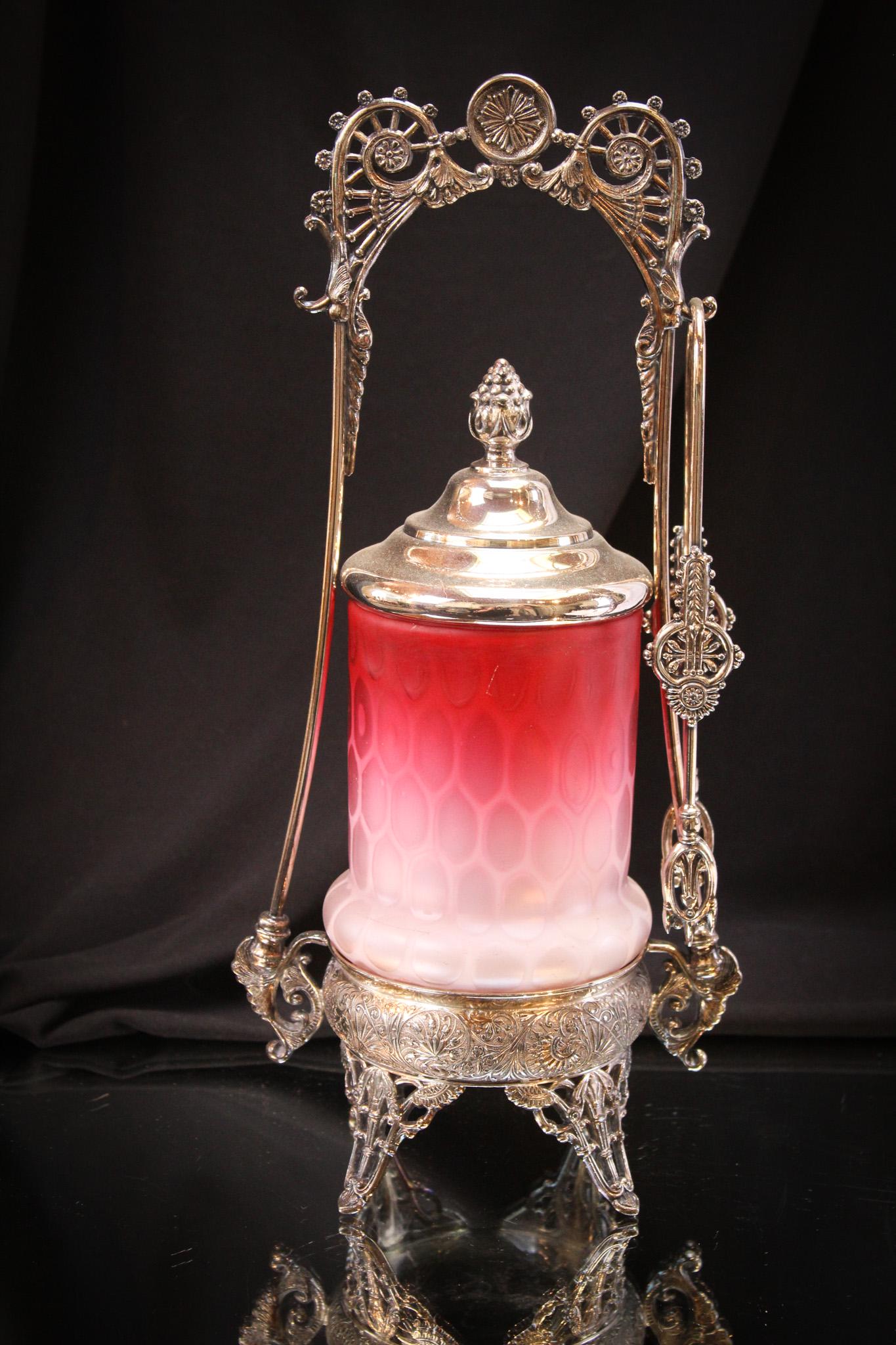 Rockford Mother of Pearl Victorian Silverplate Pickle Castor (1 of 12)
