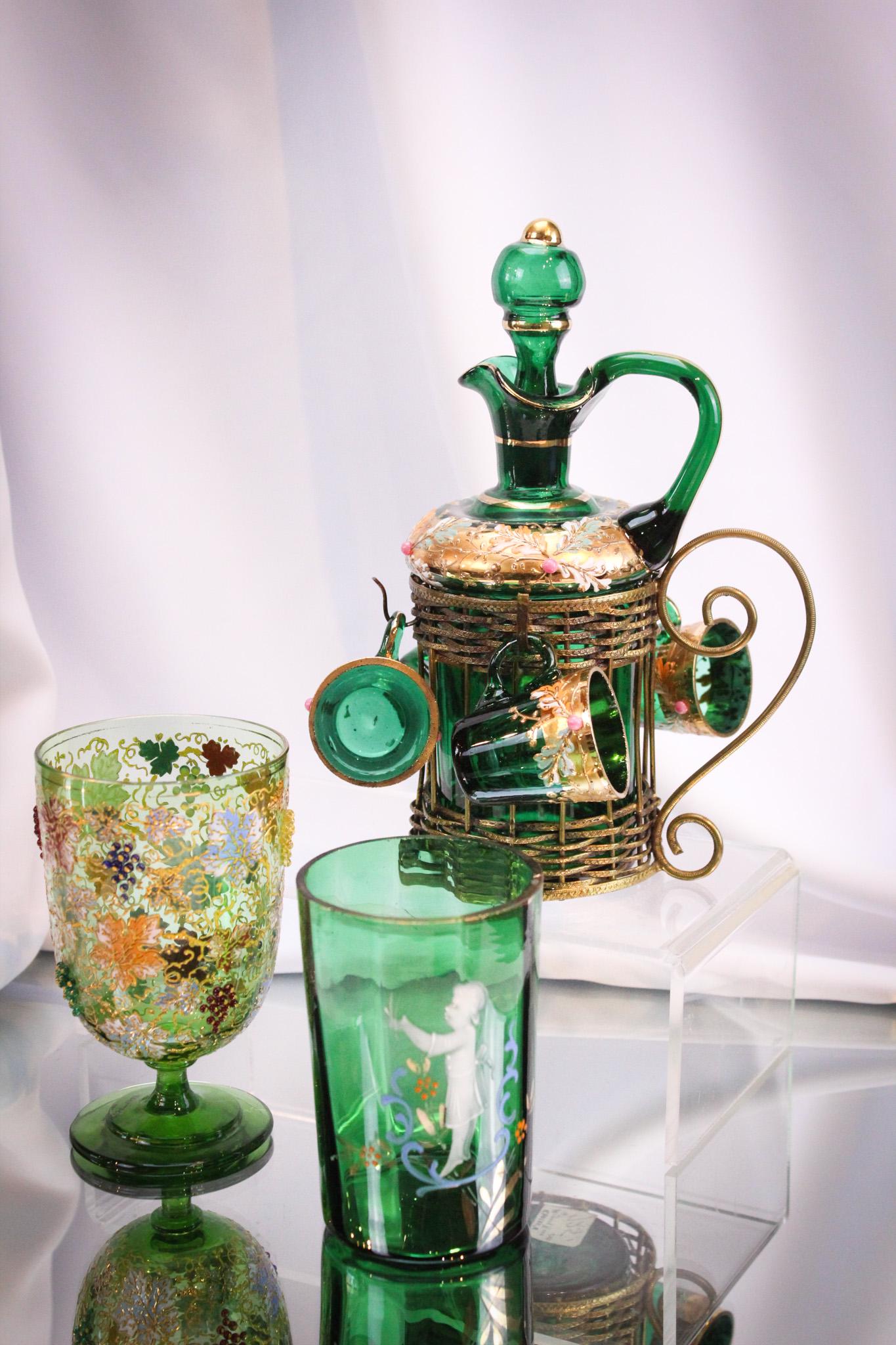 Mega Magnum Auctions 7 pc Lot of Moser & More Victorian Glass (1 of 11)