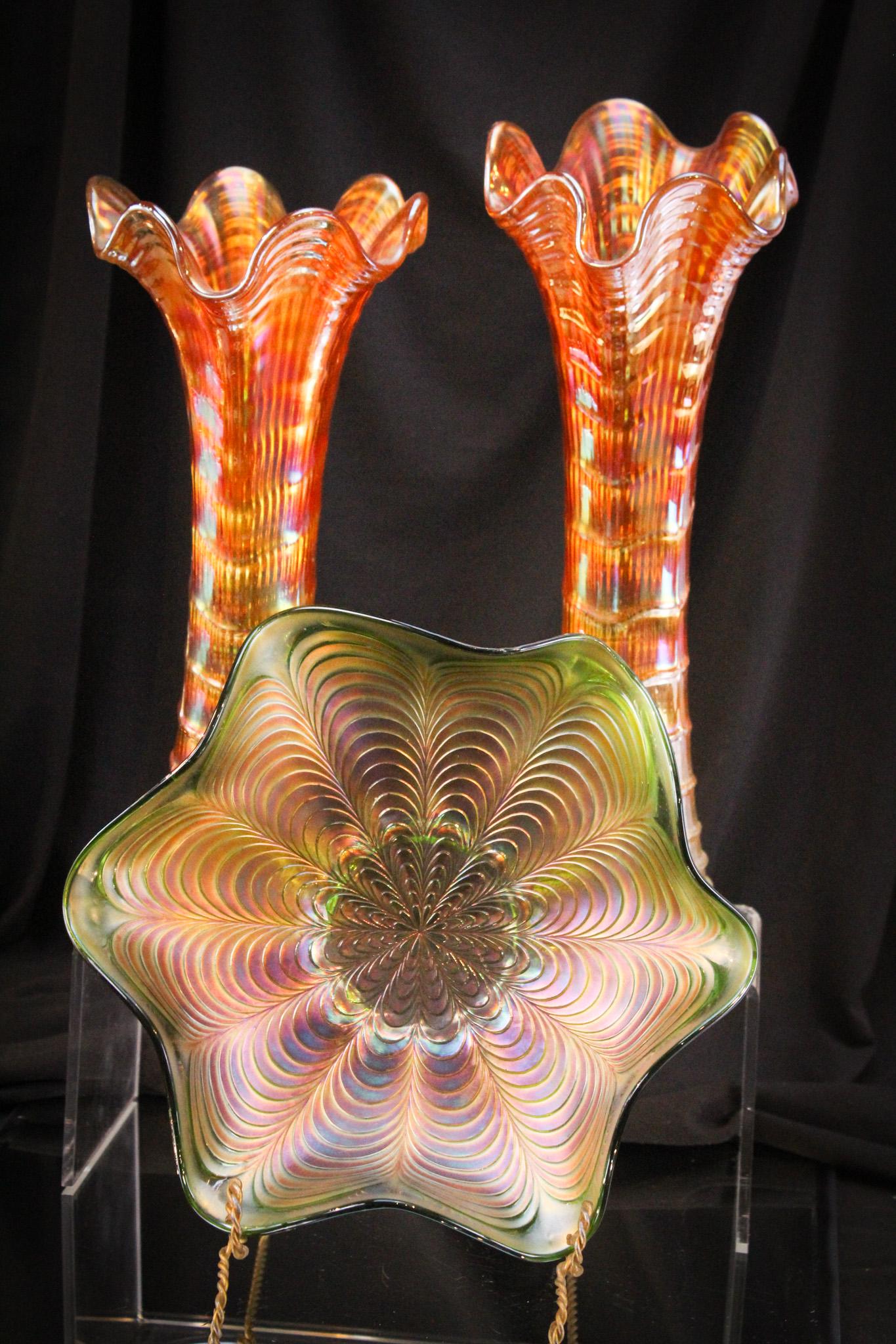 3 pc Lot Carnival Glass (1 of 8)
