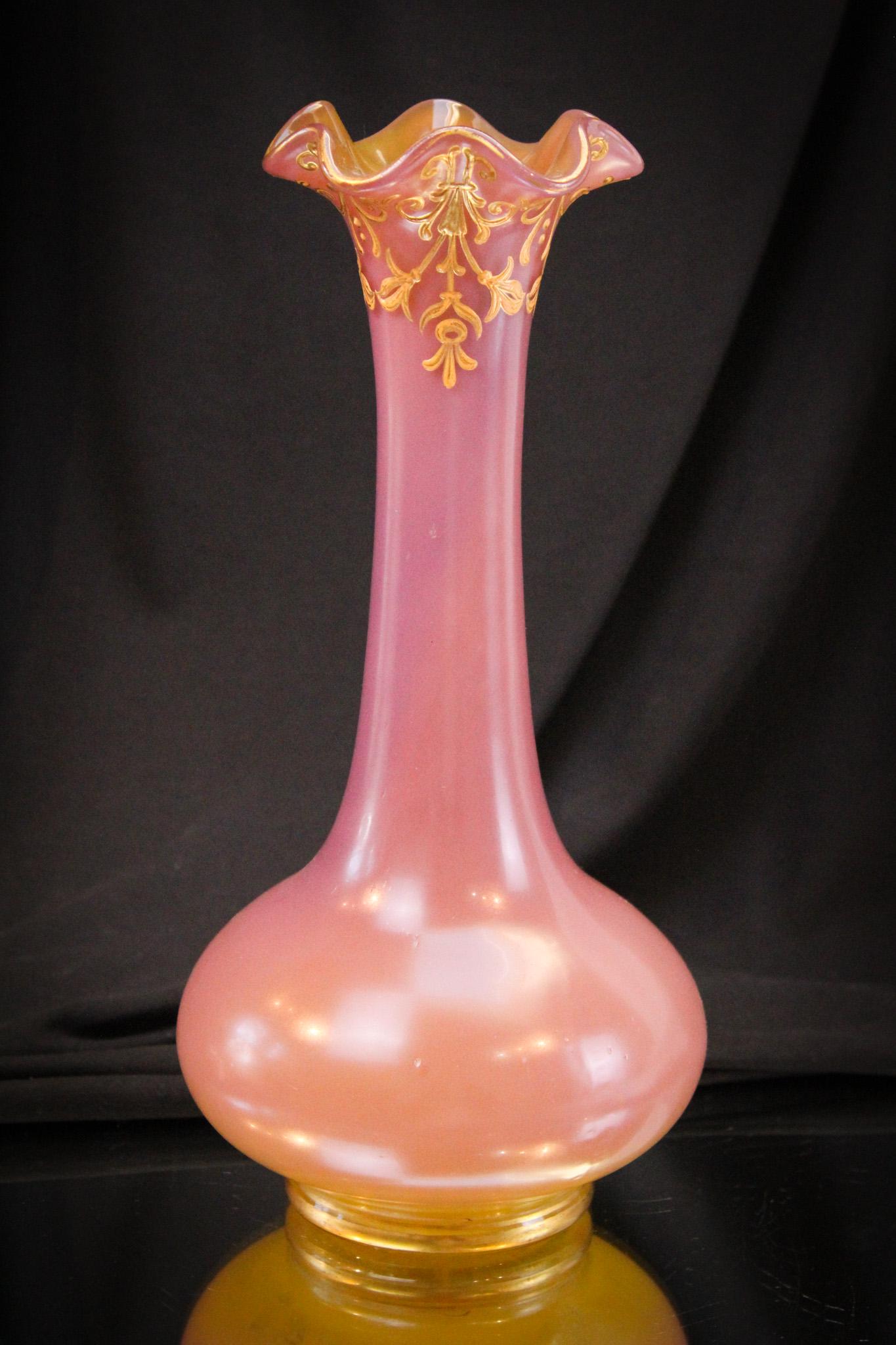 Loetz Persica ca 1894 Vase Gilt Decorated (1 of 6)