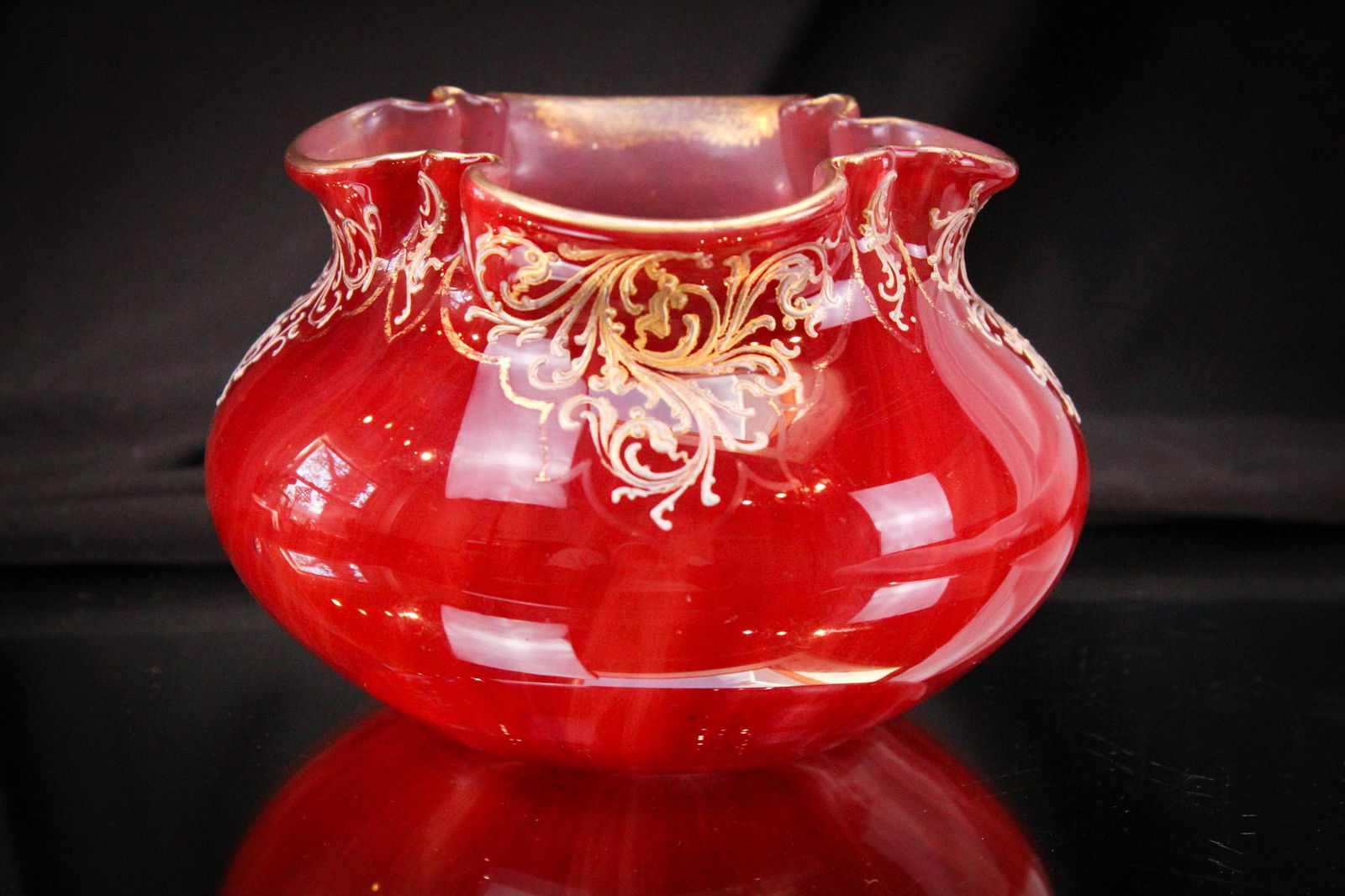 Loetz Carneol Marmoriertes Decorated Vase (1 of 5)