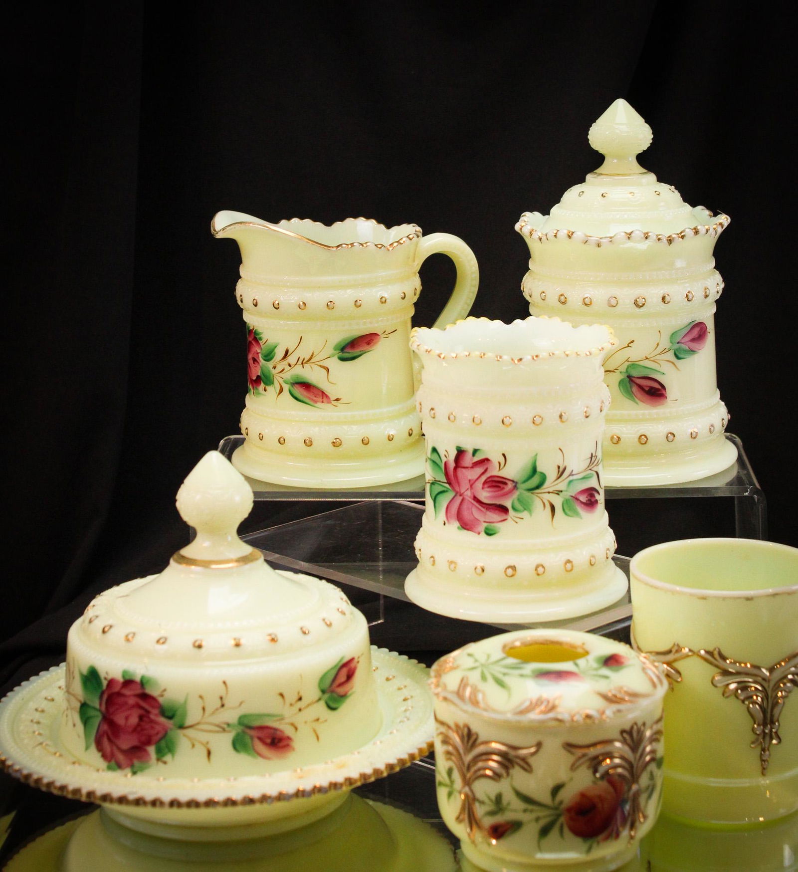 Heisey Glass Ring Band Victorian Table Set & More (1 of 16)