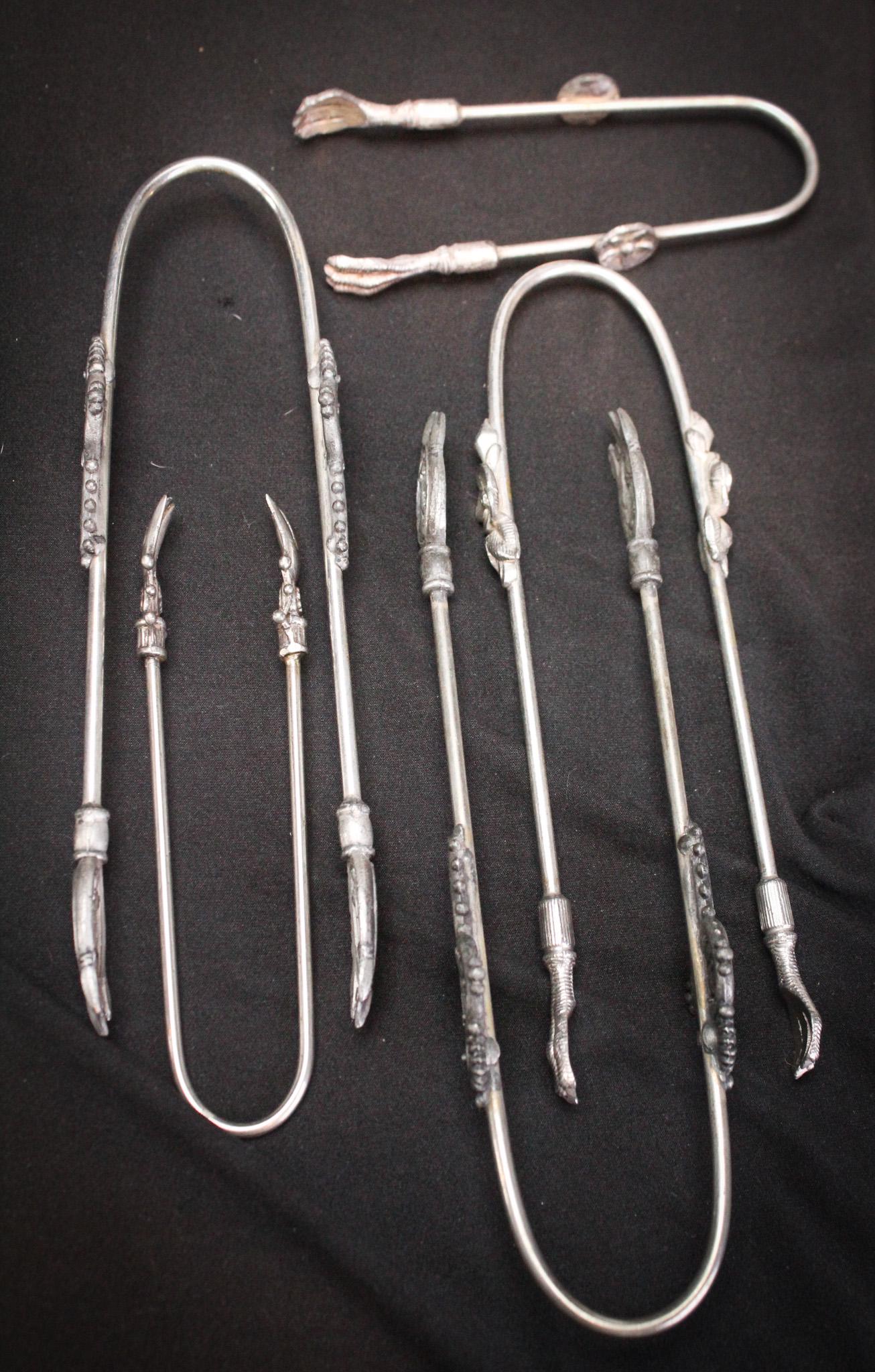 5 pc Lot Silverplate Pickle castor Tongs (1 of 7)