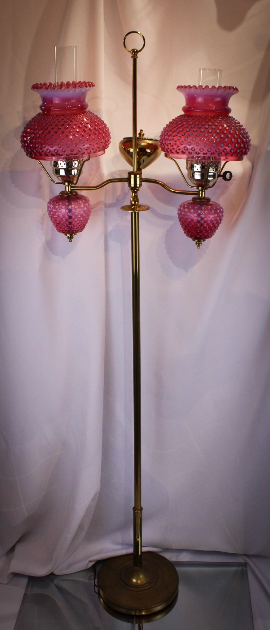 Fenton Cranberry Opalescent Double Floor Lamp (1 of 17)