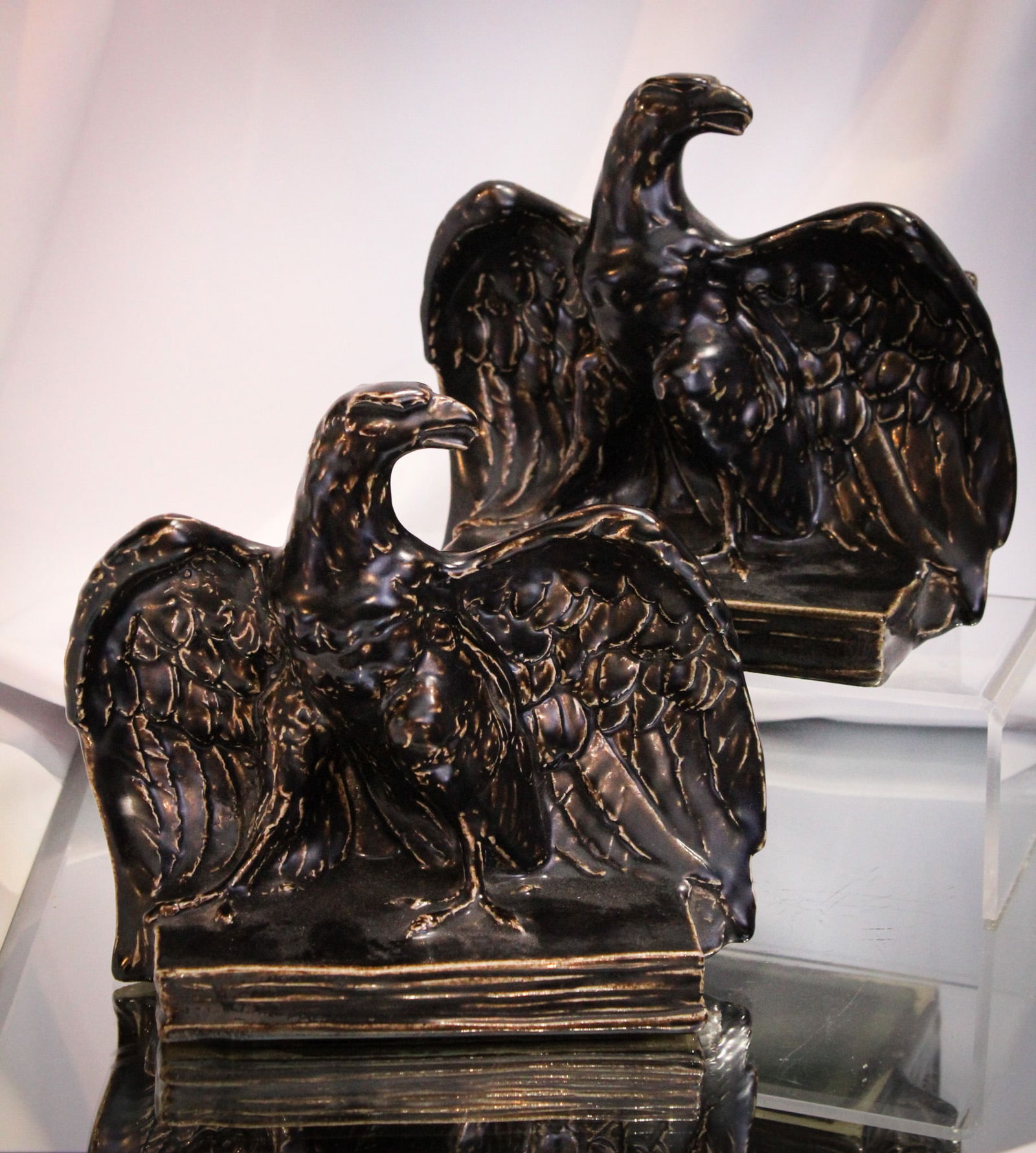 Rookwood Pottery Eagle Bookends (1 of 6)