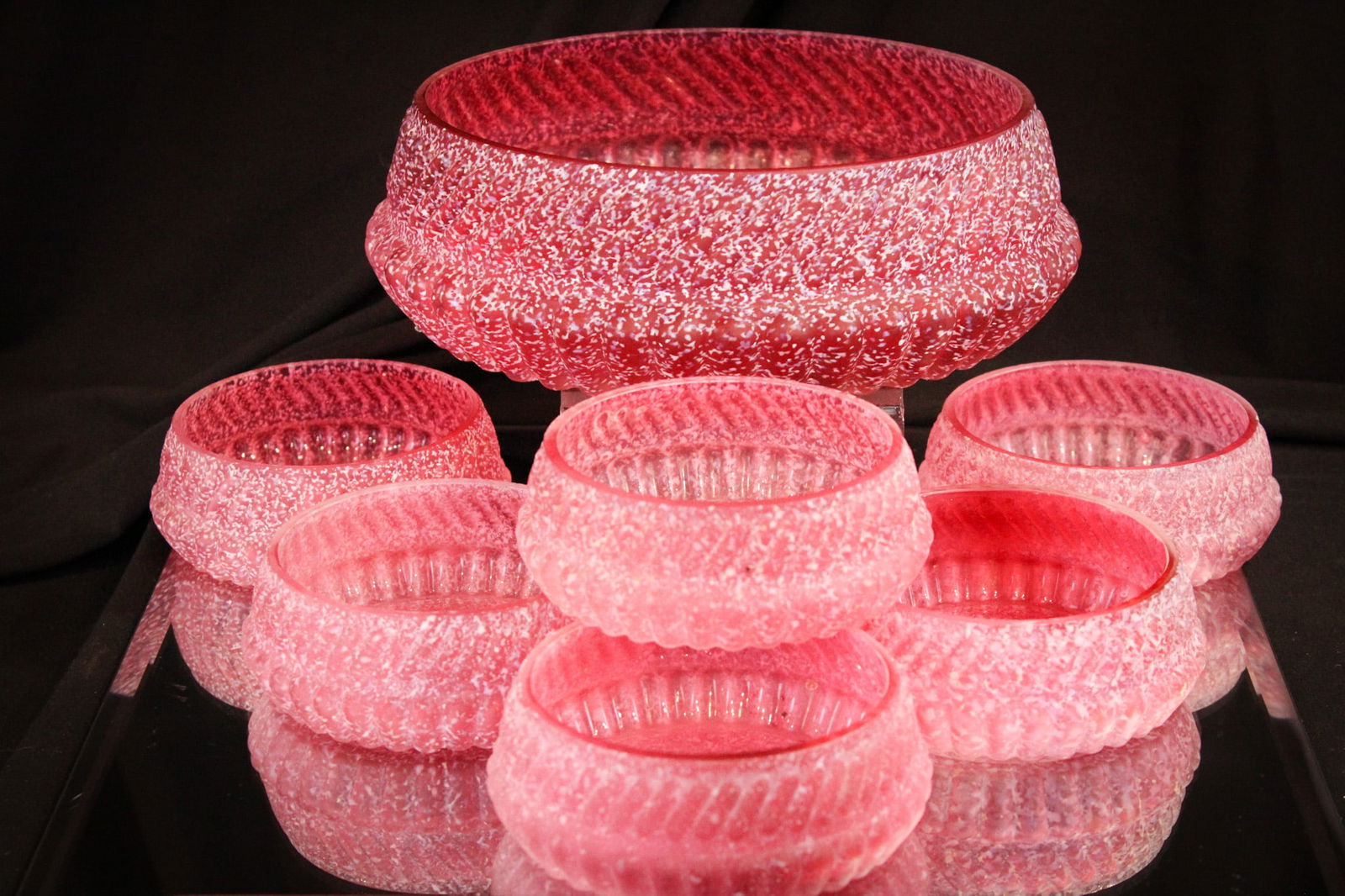 Northwood Cranberry Frit Glass Berry Set (1 of 11)