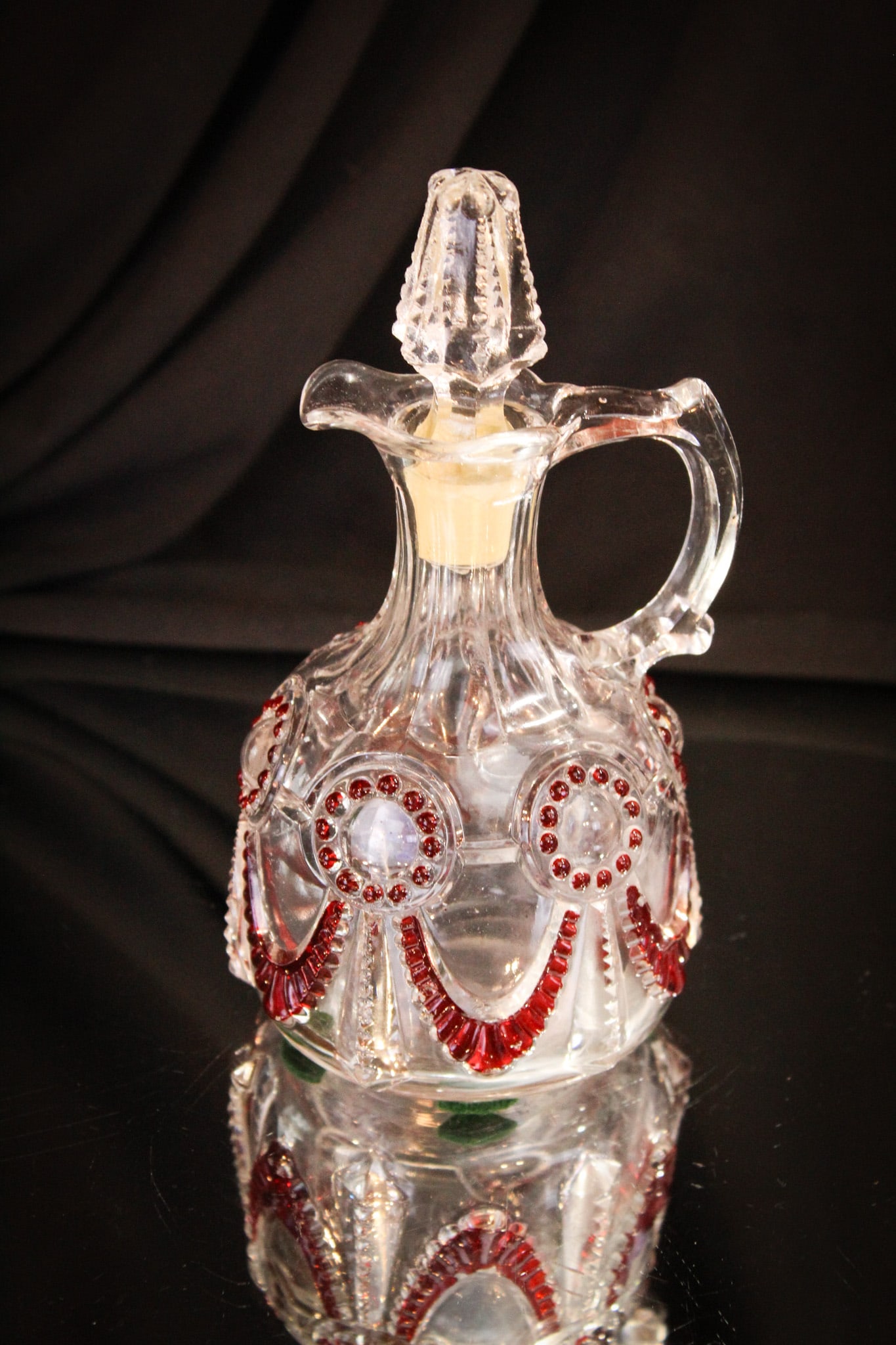 Scarce Ruby Stained Victorian Alabama Cruet (1 of 5)