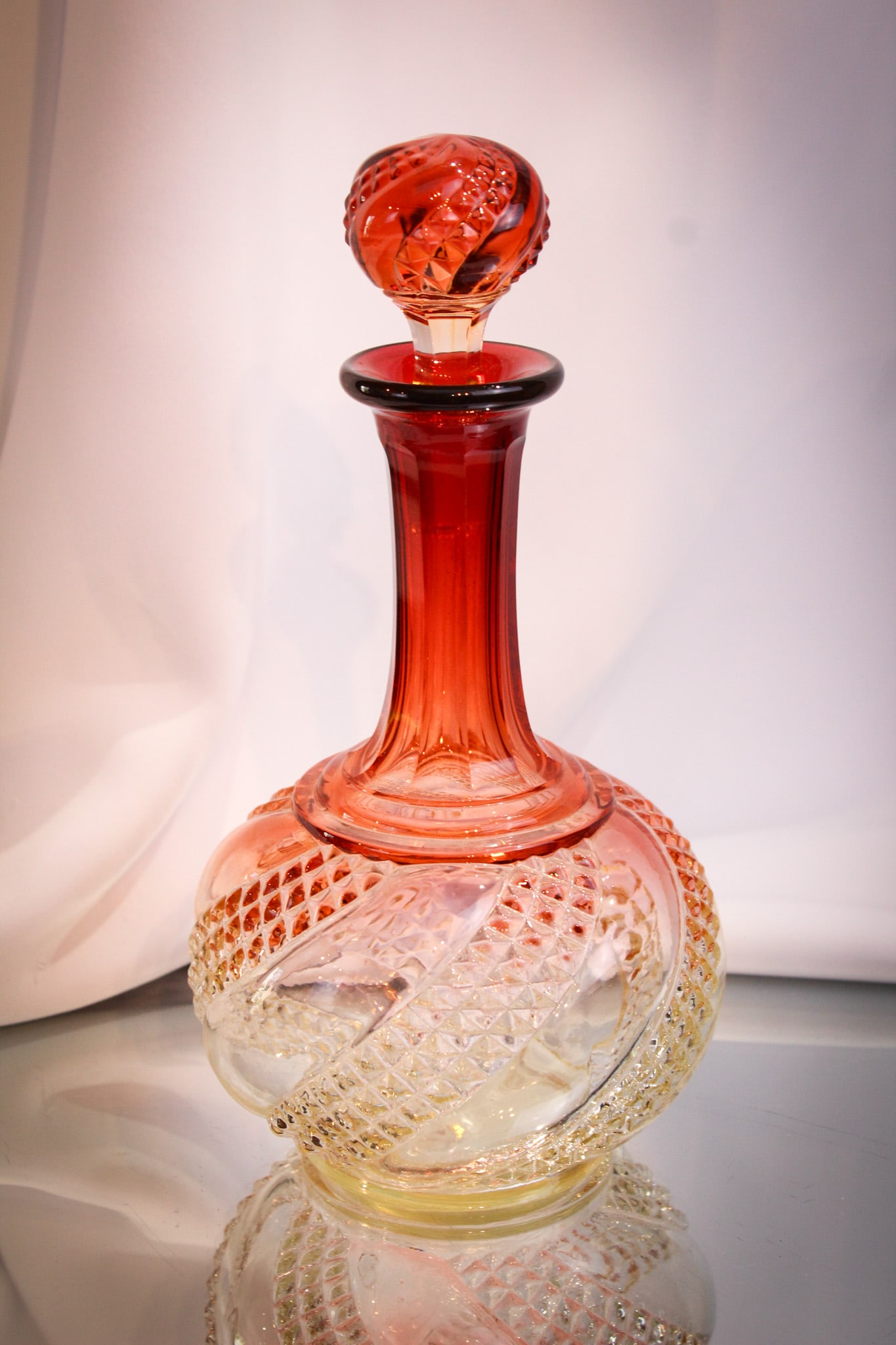Baccarat France Rose Tiente Glass Decanter (1 of 4)