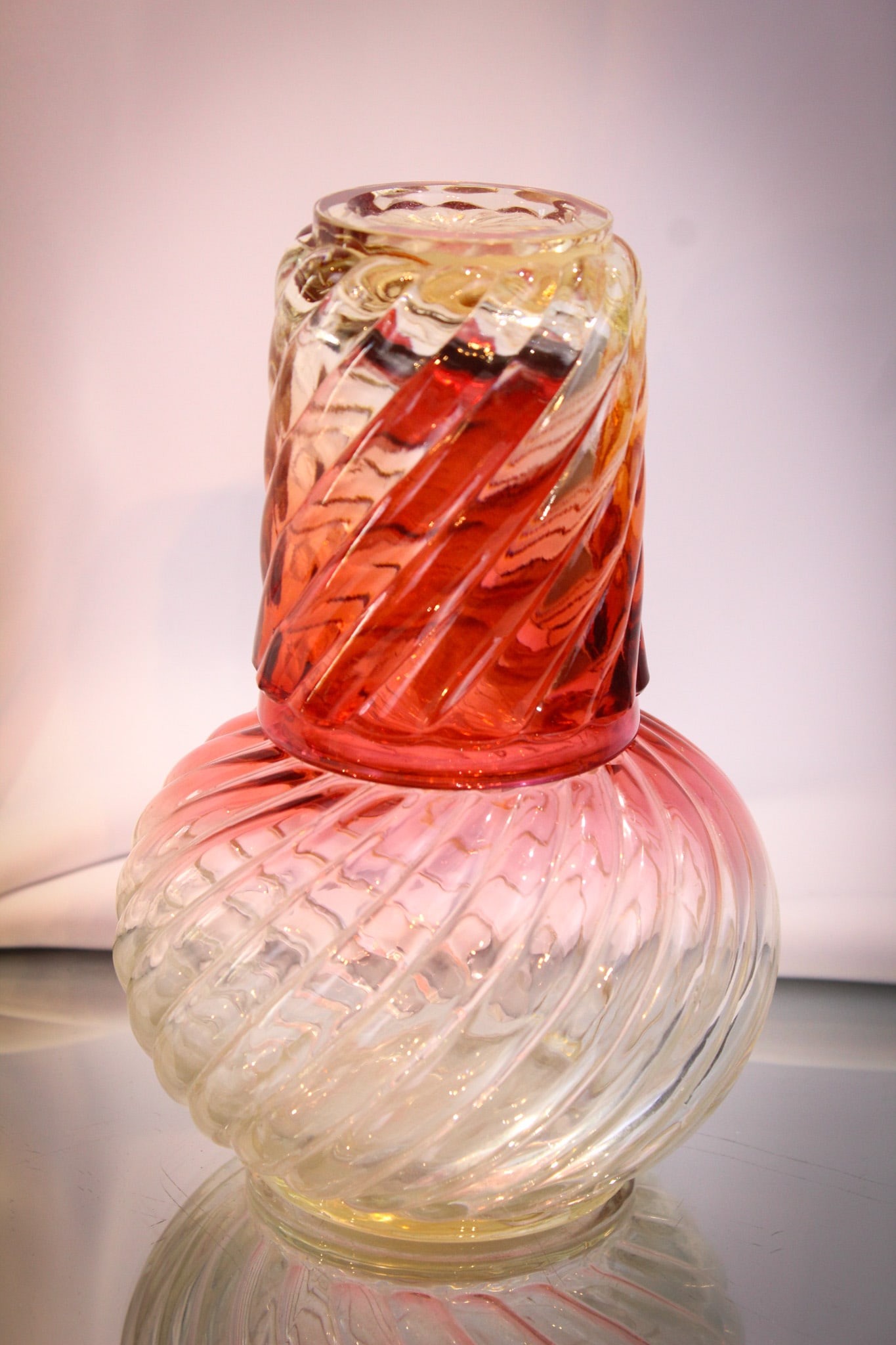 Baccarat France Rose Tiente Glass Tumble Up Night Set (1 of 9)