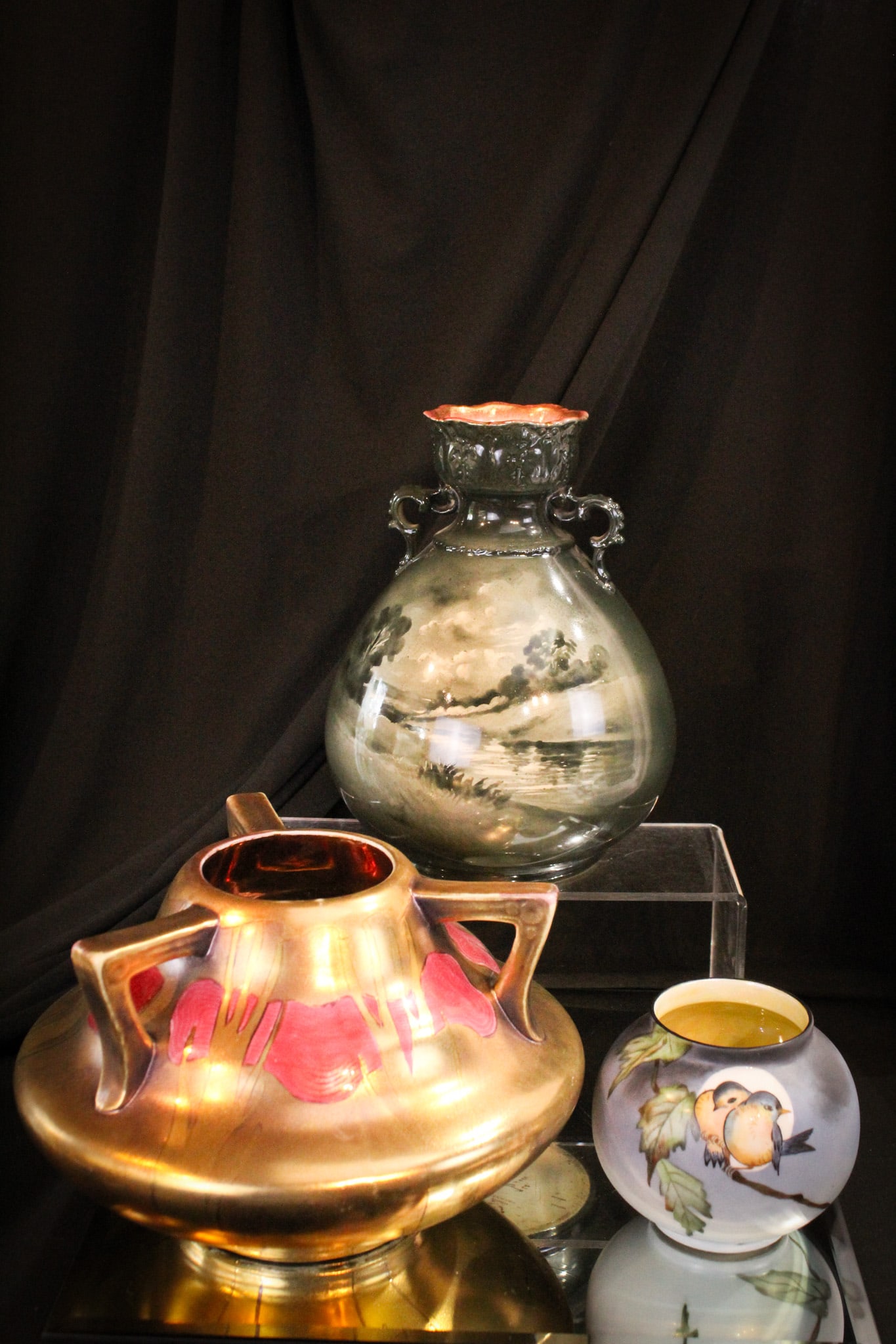 3 pc Lot Porcelain & Pottery Arts & Crafts Royal Bonn & More (1 of 12)