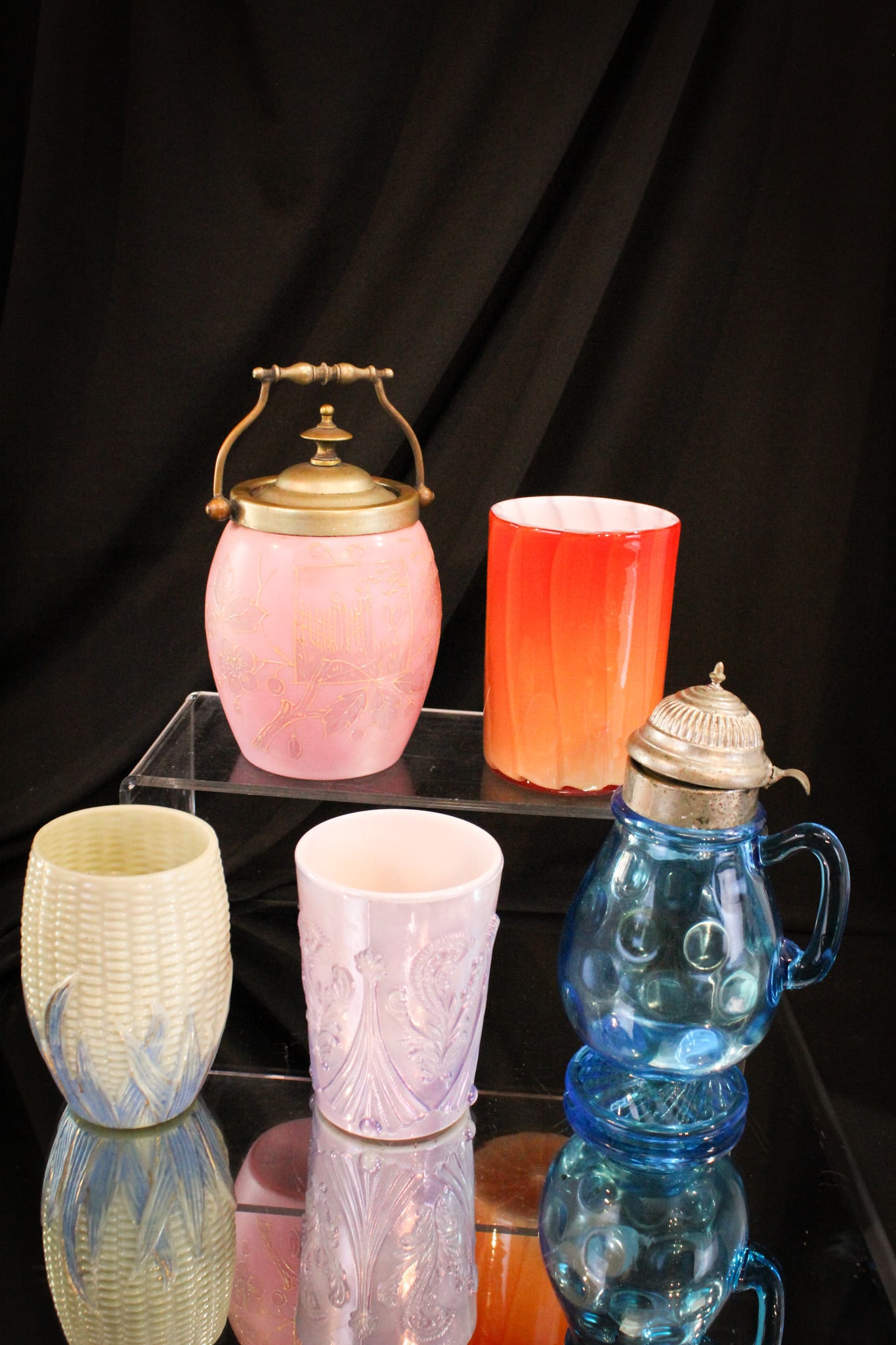 5 pc Lot Assorted Glass Tumblers Syrup & More (1 of 16)
