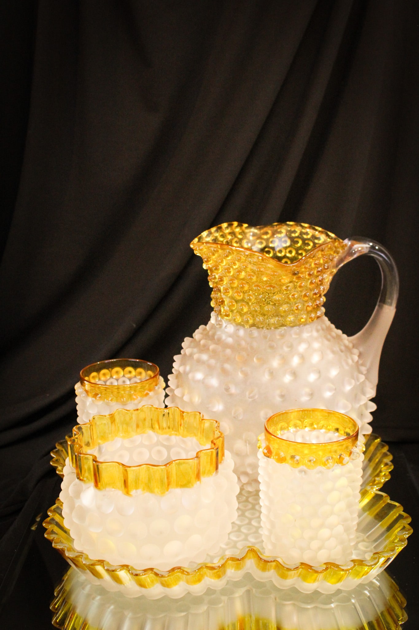 Hobb's Francesware Hobnail Victorian Glass Lemonade Set (1 of 15)