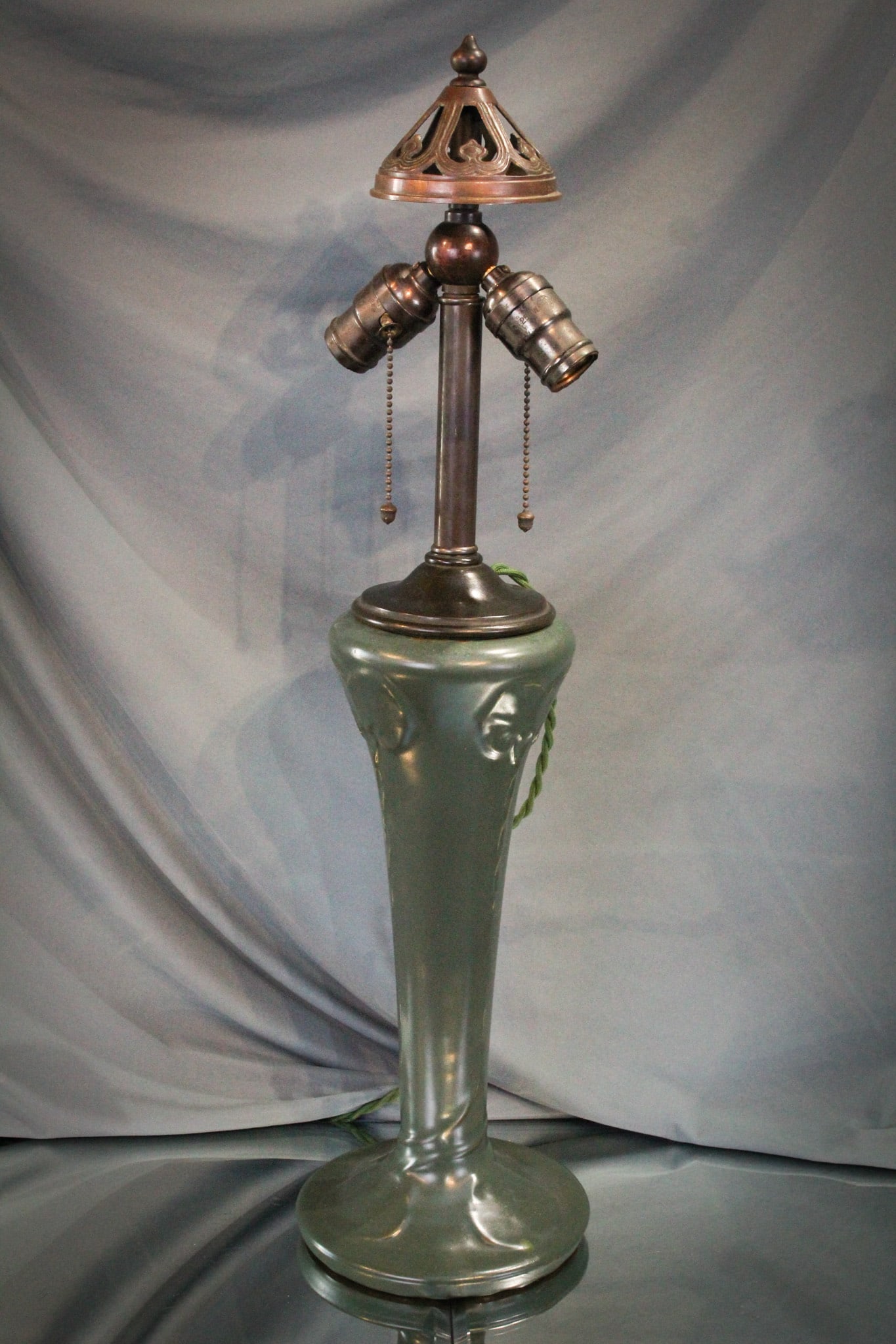 Handel Hampshire Pottery Antique Reverse Painted Lamp Base (1 of 11)