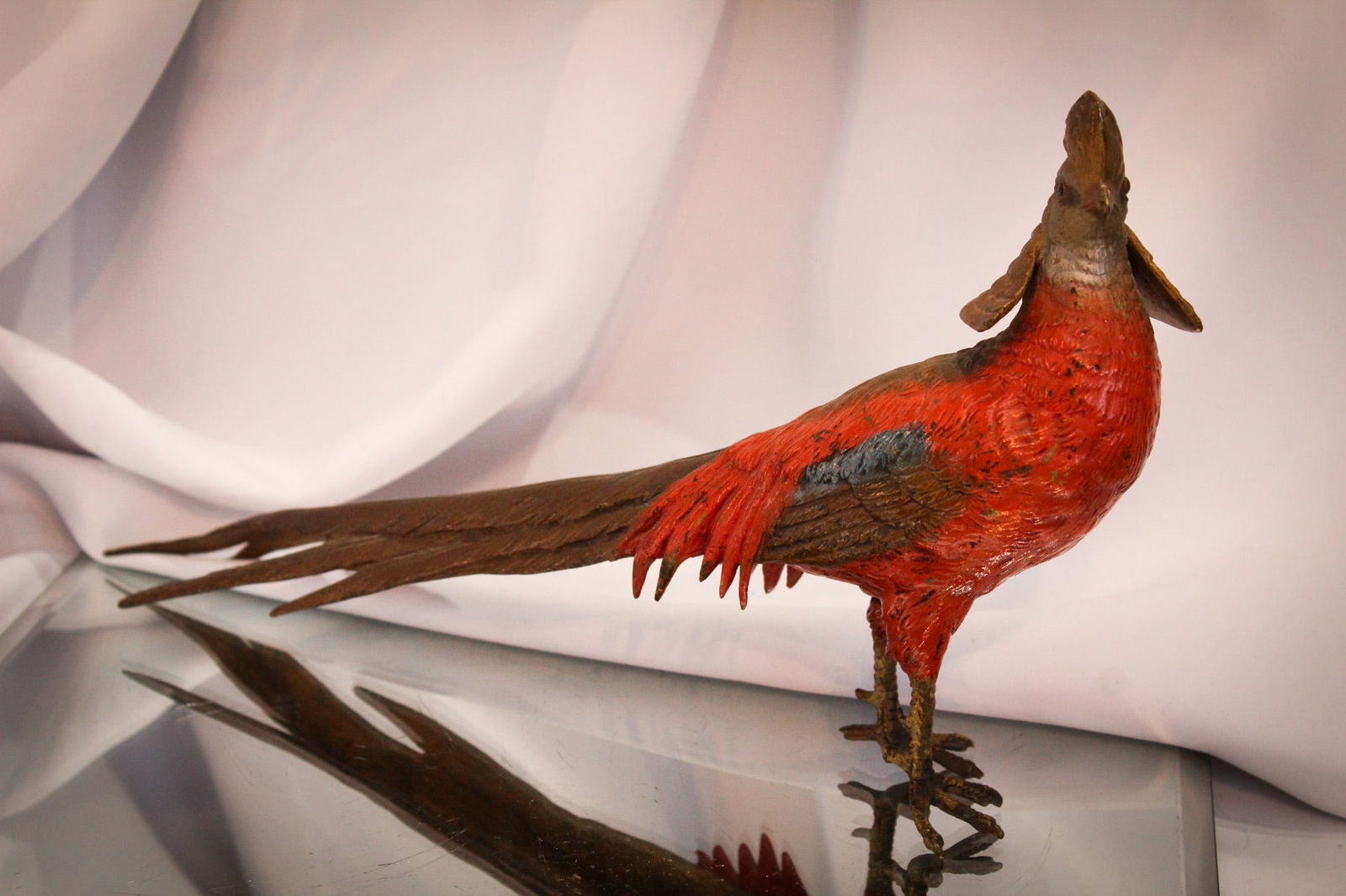 Large Austrian Cold Painted Bronze 13" Pheasant (1 of 6)