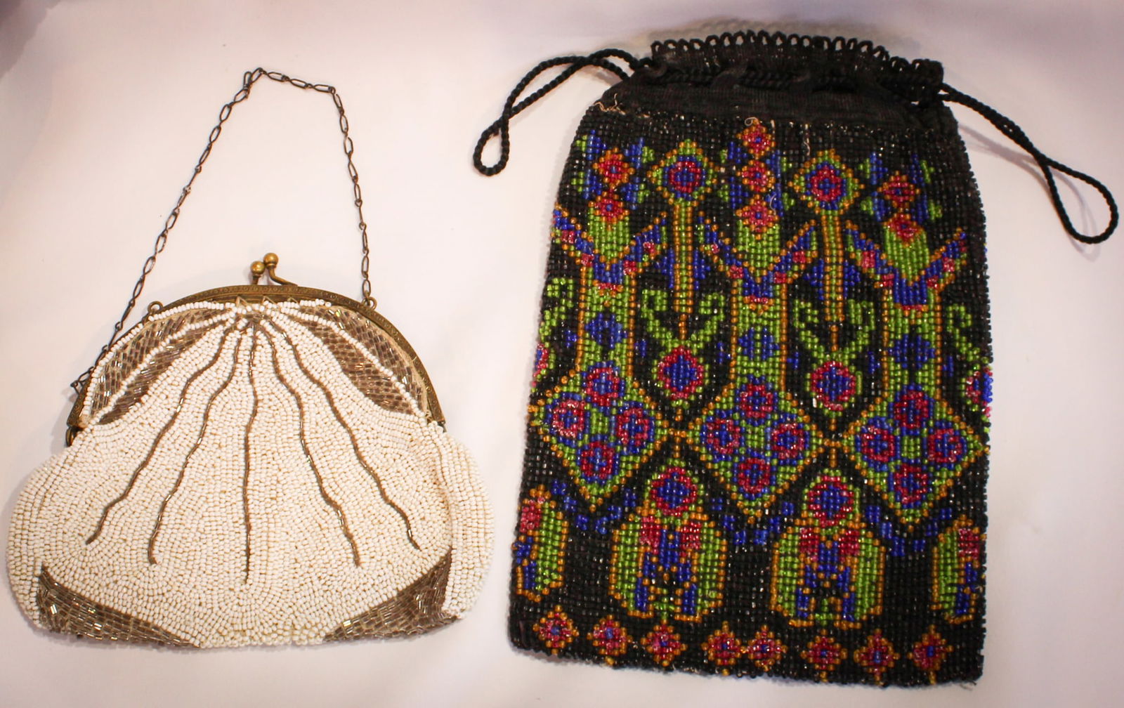 2 pc Lot Antique Ladies Beaded Purses (1 of 10)