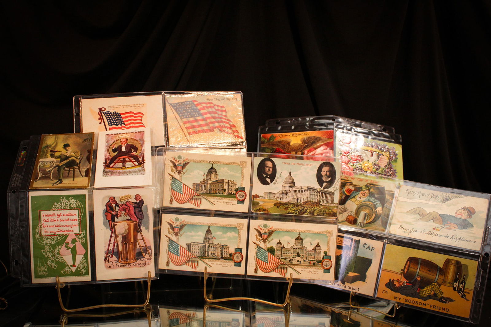 20 pc Lot Assorted Antique Postcards Political Patriotic Humor Birthday & More (1 of 6)