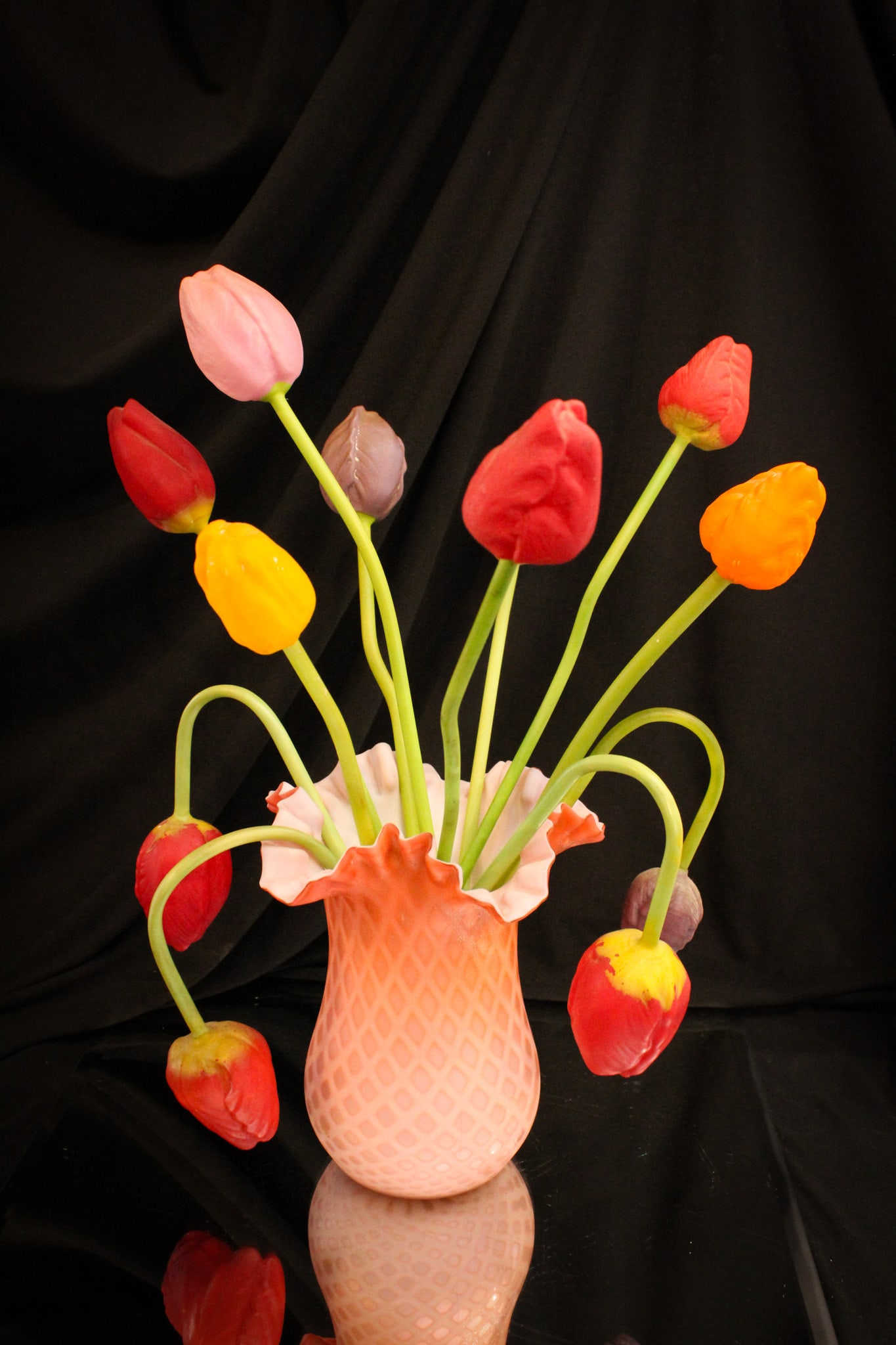 12 pc Lot German Blown Glass Tulips (1 of 14)