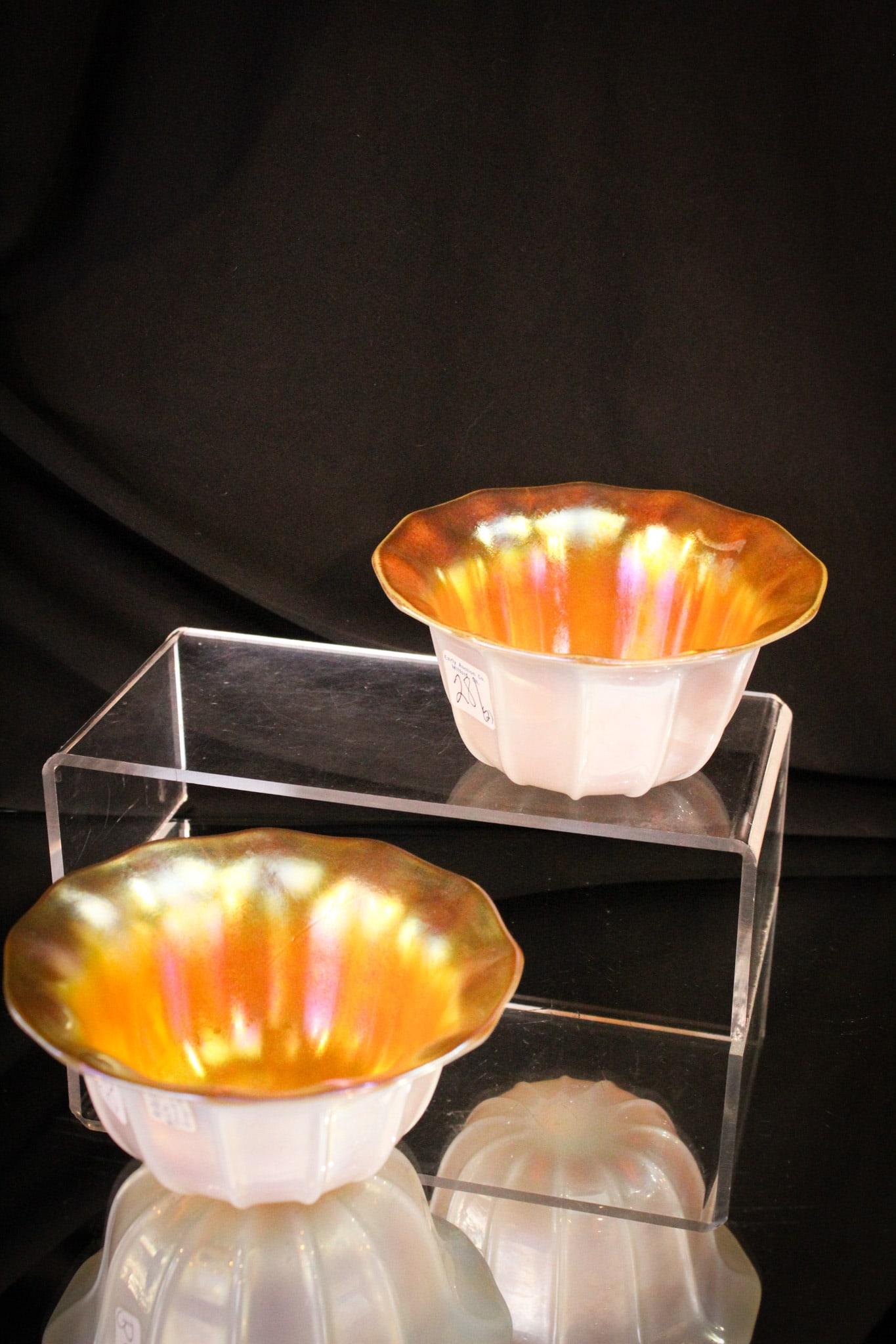 2 pc Lot Steuben Aurene Glass on Calcite Finger Bowls (1 of 9)