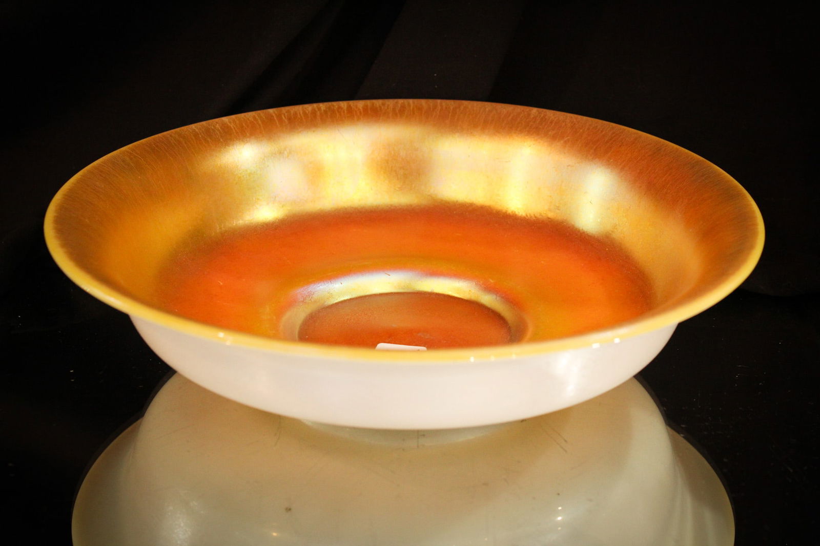 Steuben Gold Aurene Calcite 10" Bowl (1 of 5)