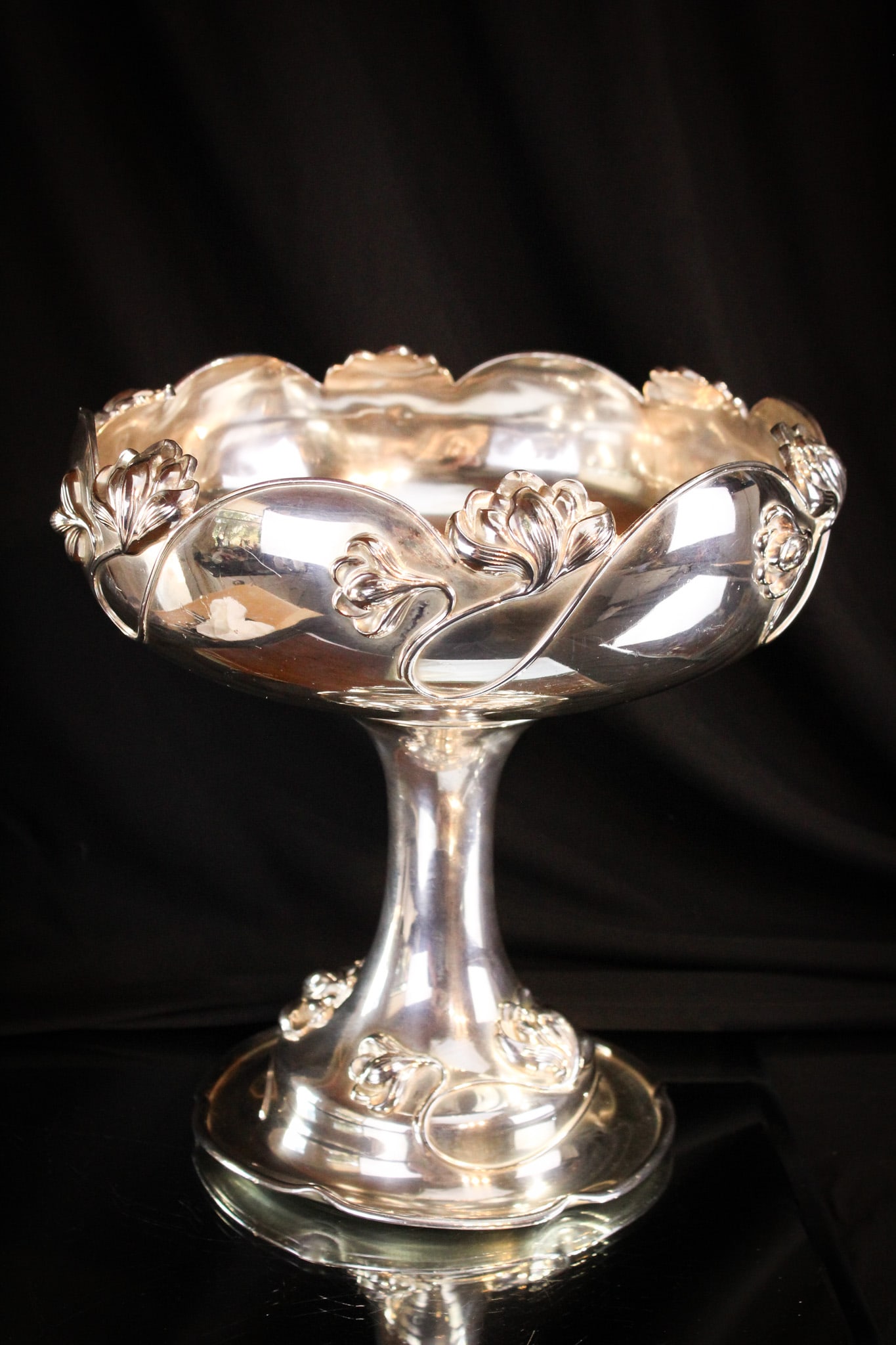 Art Nouveau Victor Silverplate Co. Victorian Compote Nut Bowl (1 of 8)