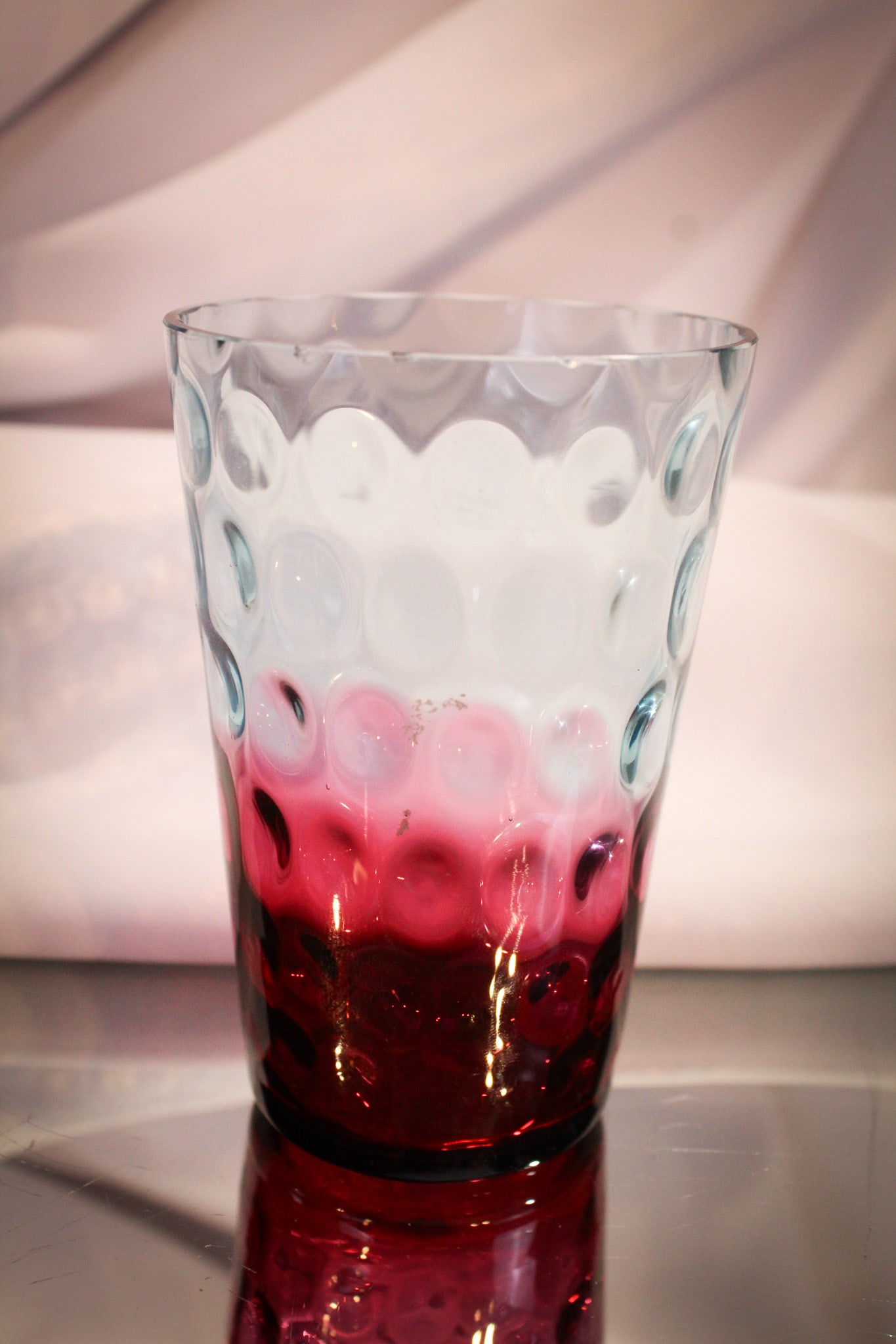 Scarce Reverse Bluerina Victorian Tumbler: Seldom found reverse Bluerina Victorian tumbler with super color. You won't find a nicer one!