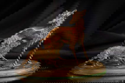 P.J. Mene Bronze Greyhound & Spaniel