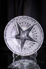 Signed Tuthill ABP Brilliant Cut Glass "Cosmos Star" Plate