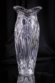 14" ABP Brilliant Cut Glass Vase