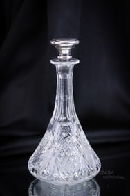 ABP American Brilliant Period Cut Glass & Sterling Cologne Bottle
